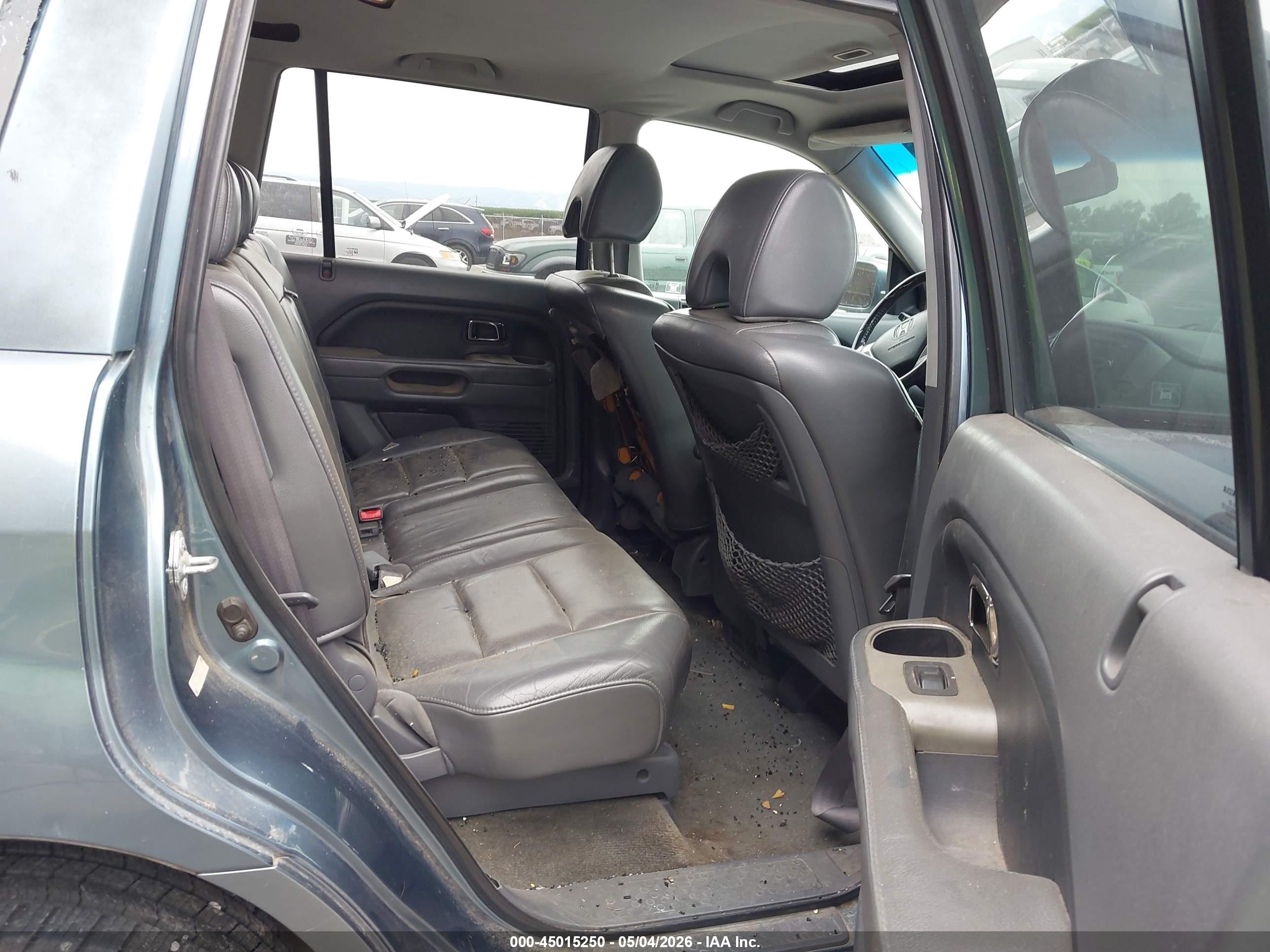 2006 Honda Pilot Ex-l Blue vin: 5FNYF28566B032295