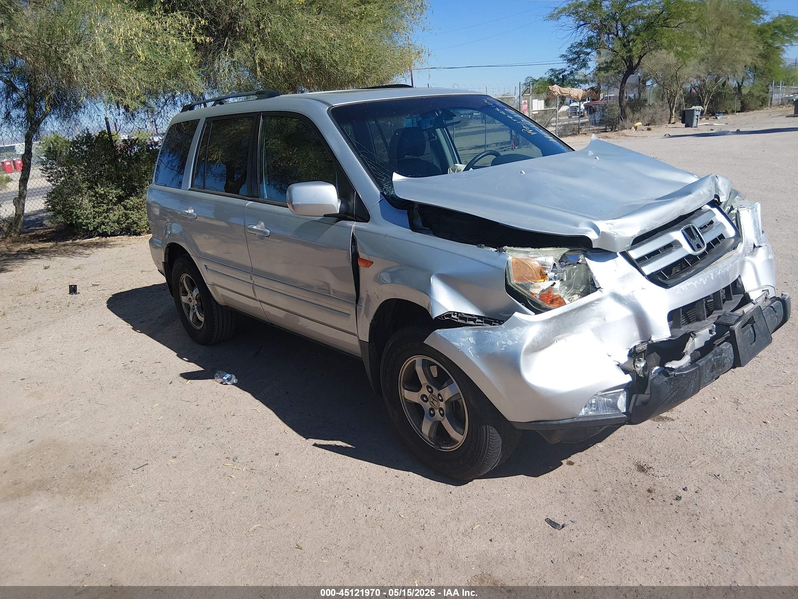 2006 Honda Pilot Ex-l Silver vin: 5FNYF28566B049064