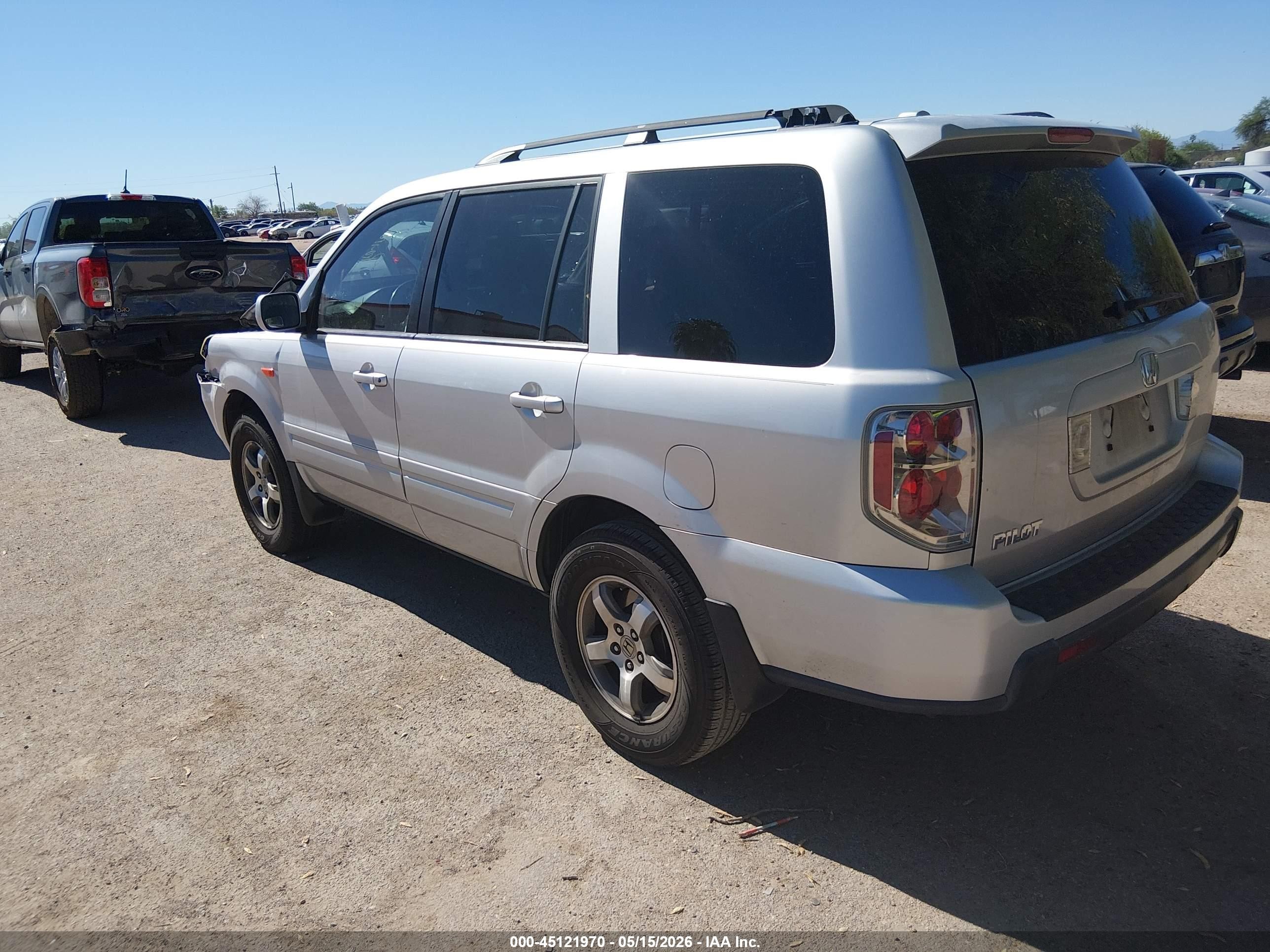 2006 Honda Pilot Ex-l Silver vin: 5FNYF28566B049064