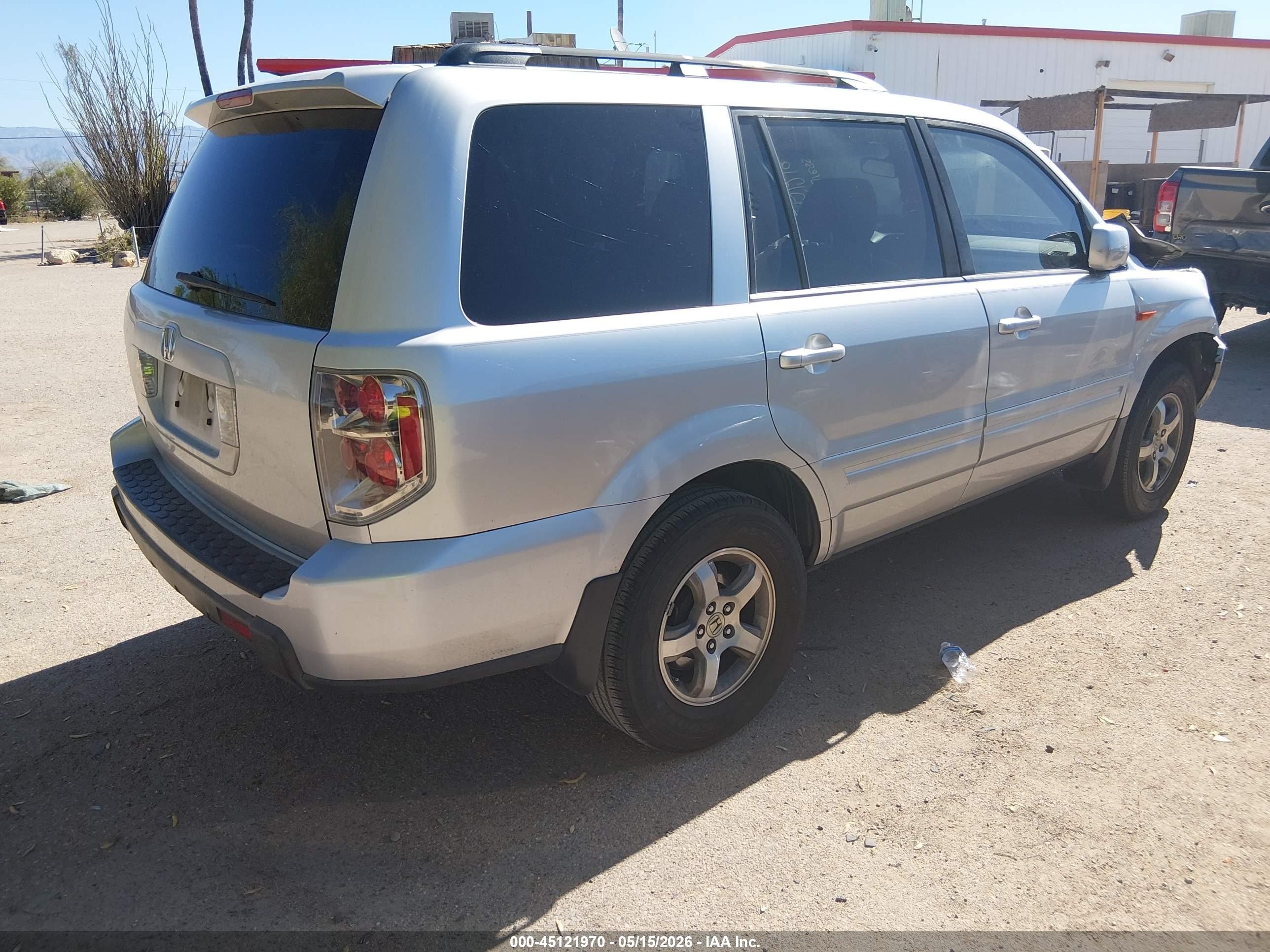 2006 Honda Pilot Ex-l Silver vin: 5FNYF28566B049064