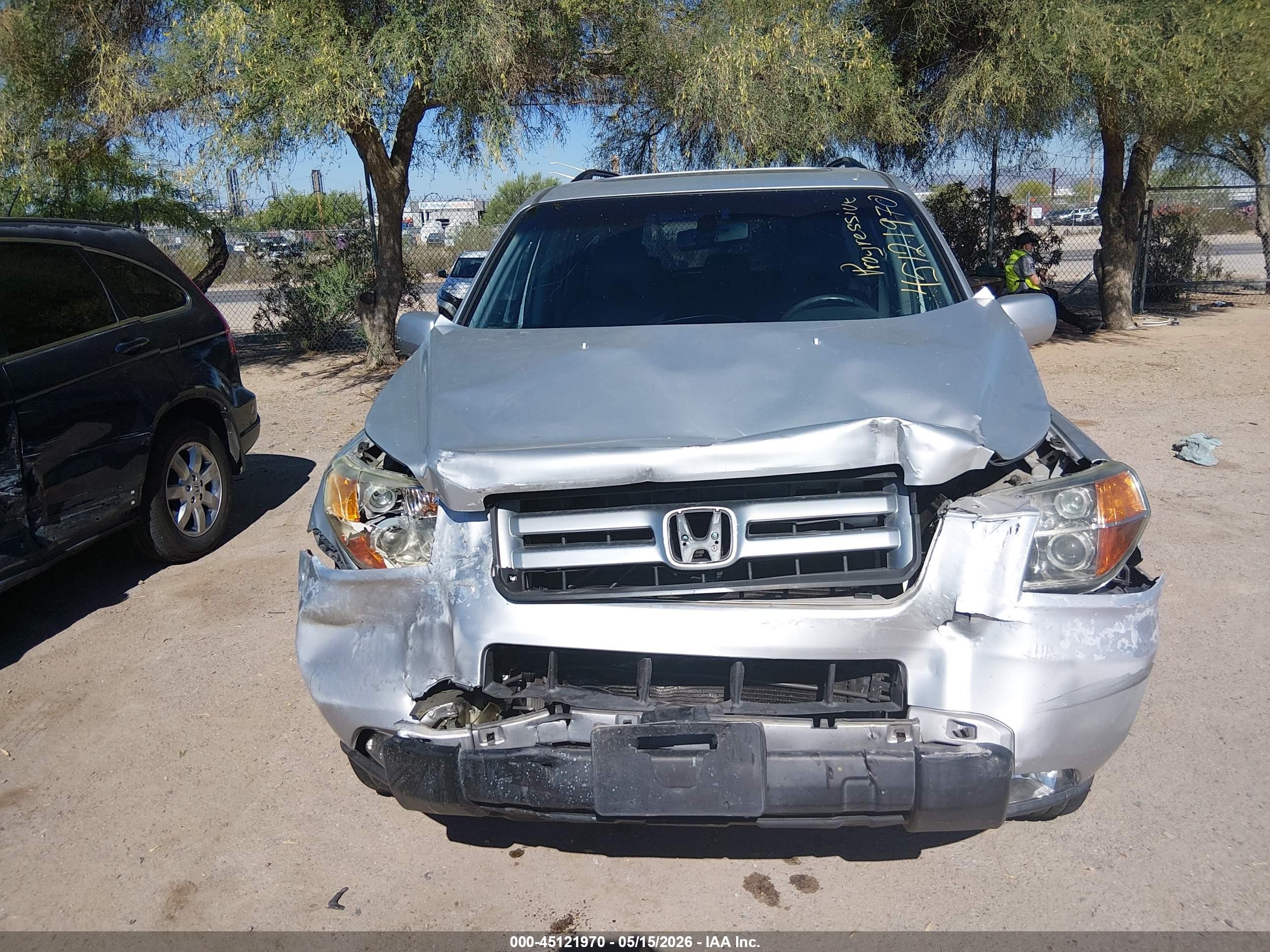 2006 Honda Pilot Ex-l Silver vin: 5FNYF28566B049064