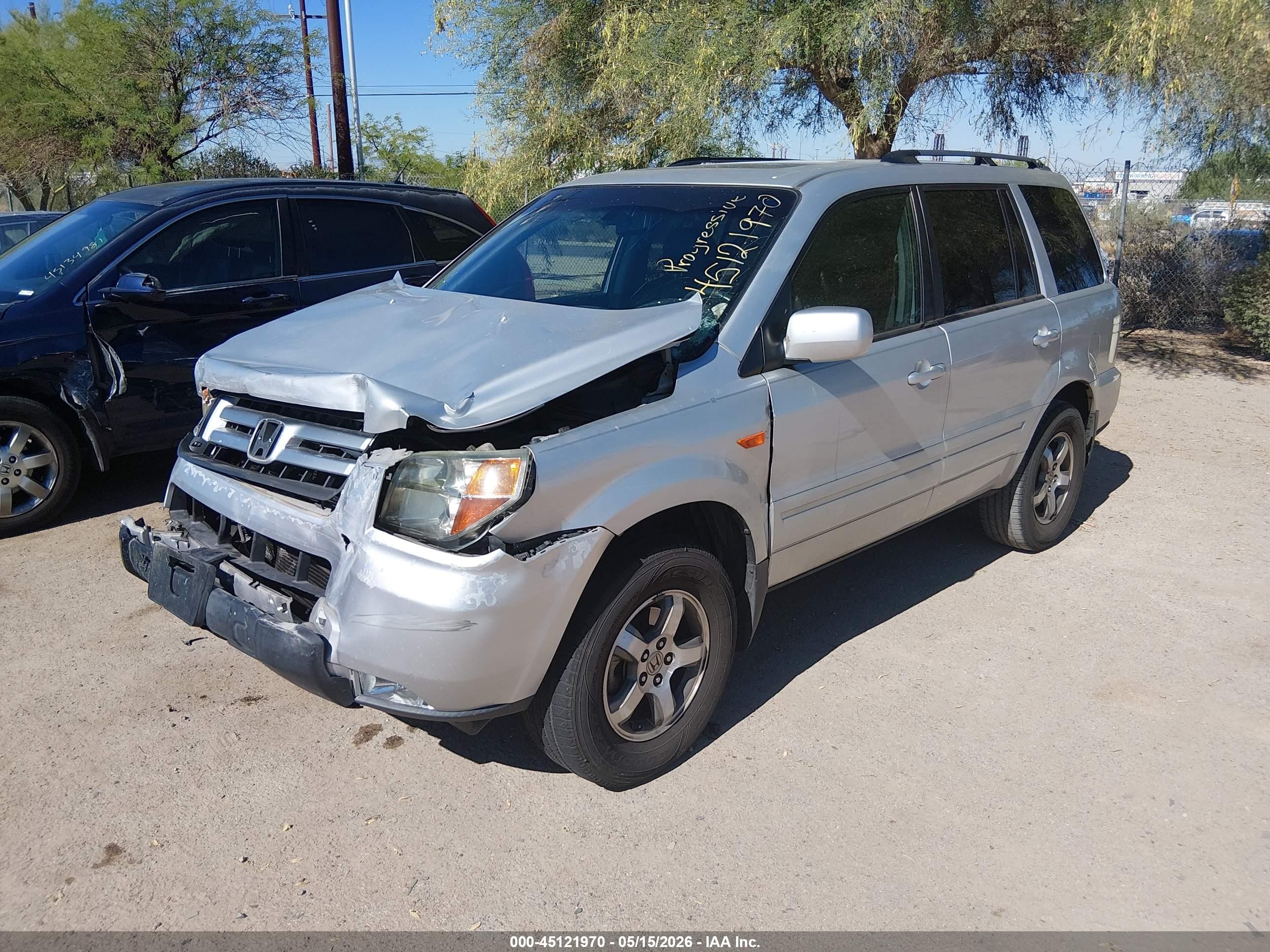 2006 Honda Pilot Ex-l Silver vin: 5FNYF28566B049064