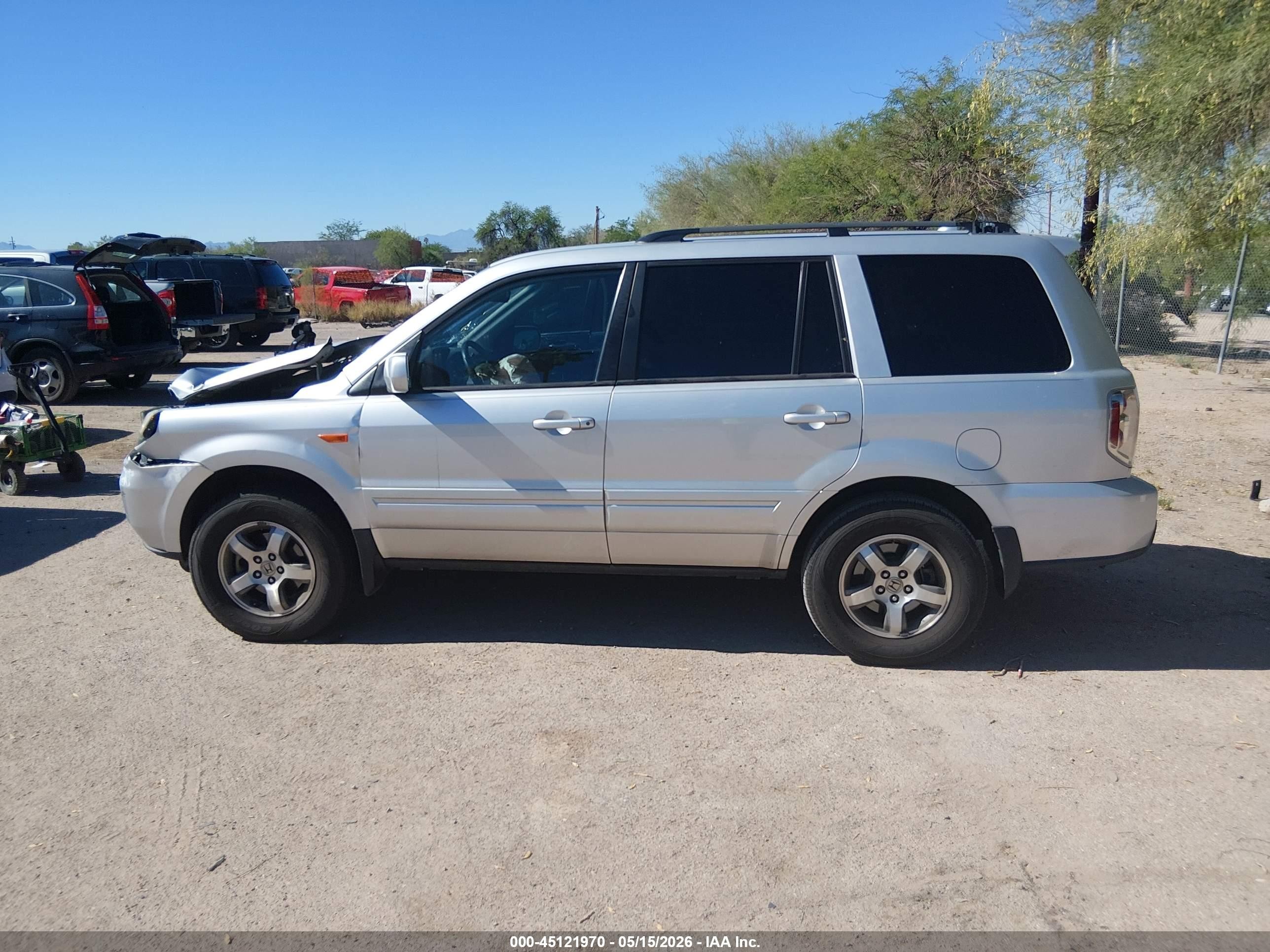 2006 Honda Pilot Ex-l Silver vin: 5FNYF28566B049064