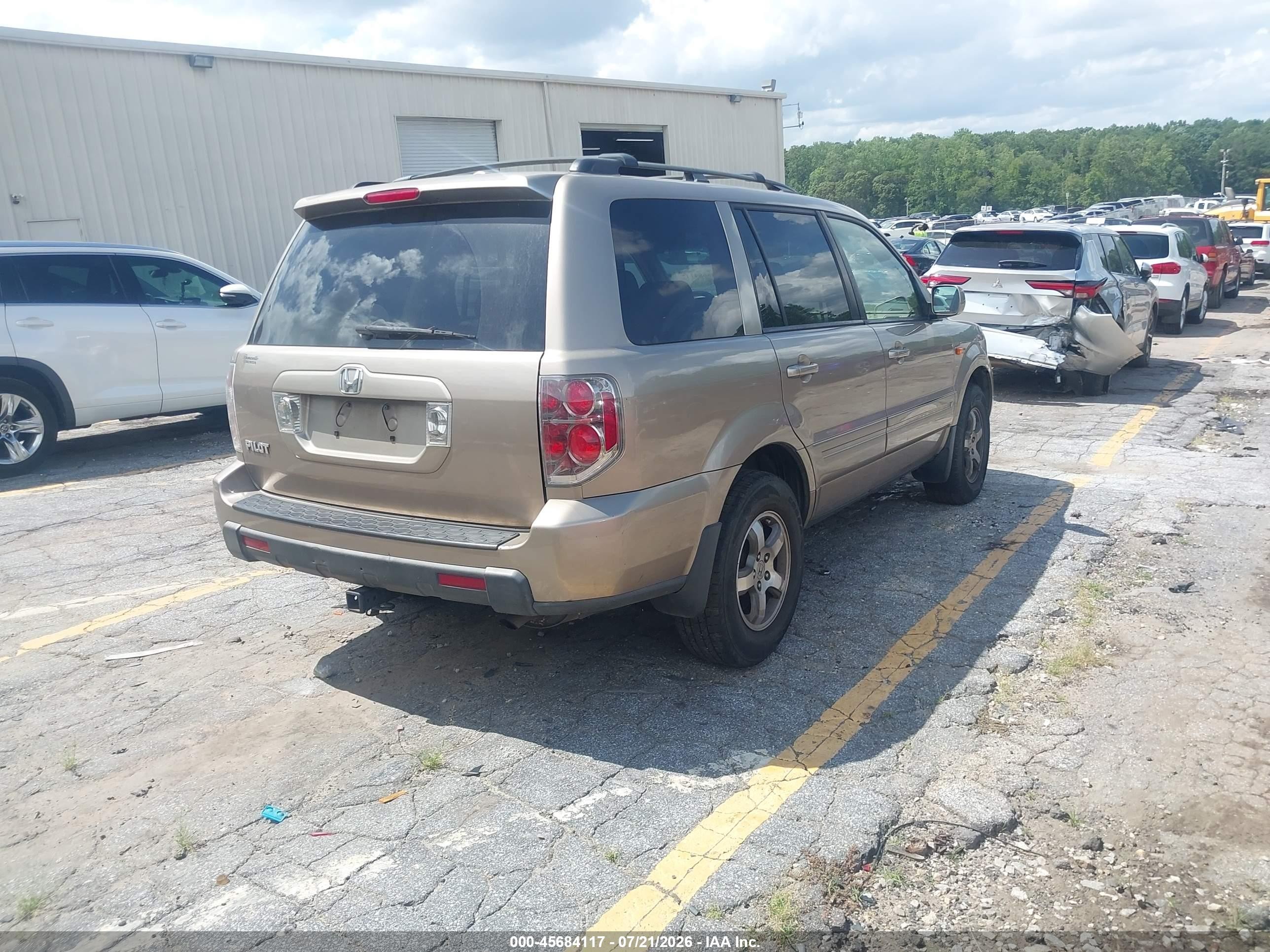 2007 Honda Pilot Ex-l Gold vin: 5FNYF28567B016213