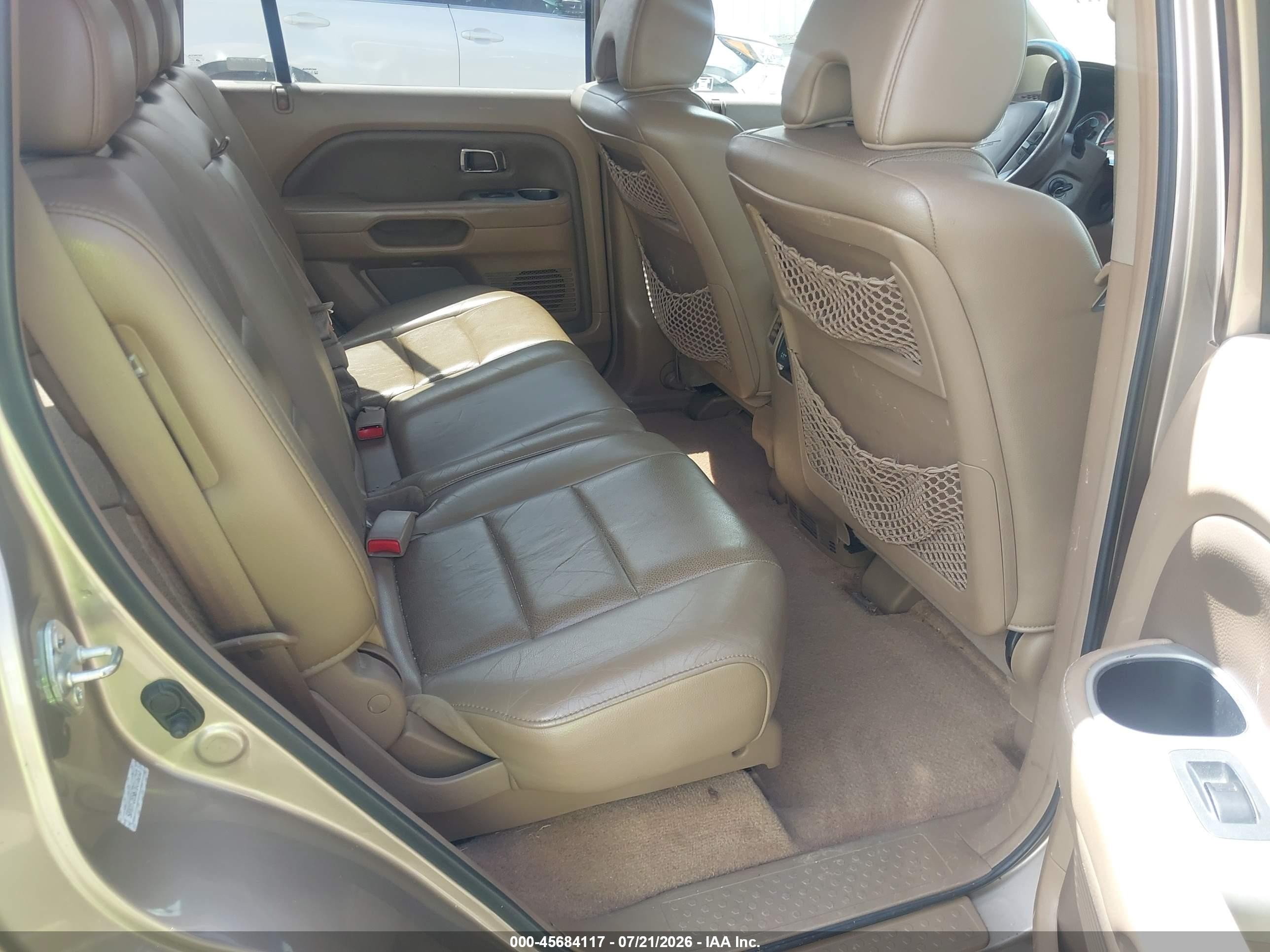 2007 Honda Pilot Ex-l Gold vin: 5FNYF28567B016213