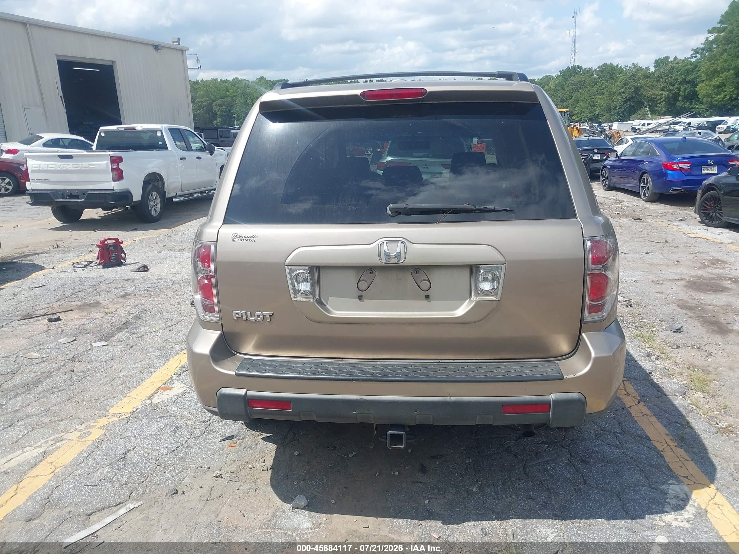 2007 Honda Pilot Ex-l Gold vin: 5FNYF28567B016213
