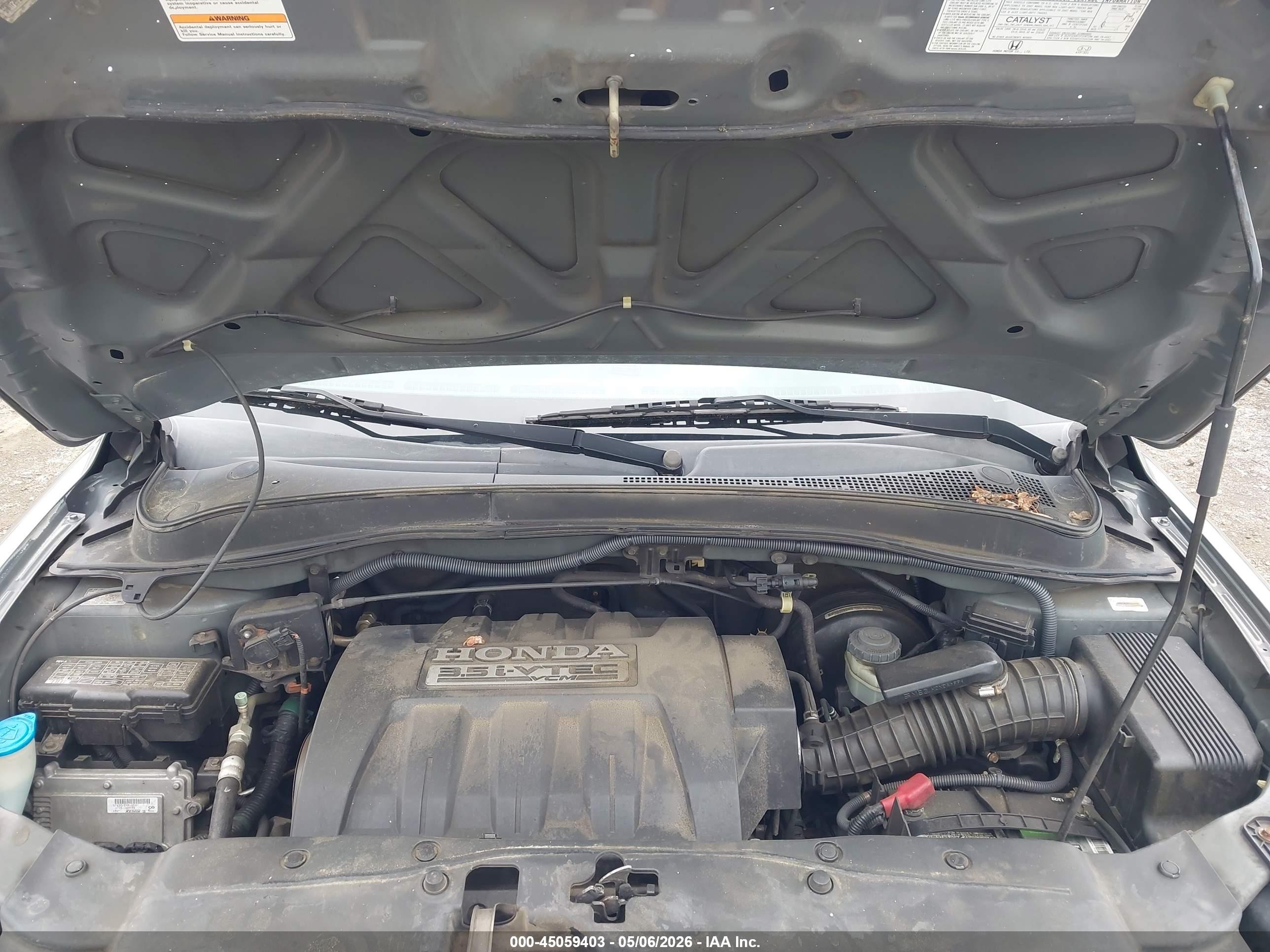 2007 Honda Pilot Ex-l Gray vin: 5FNYF28567B045968
