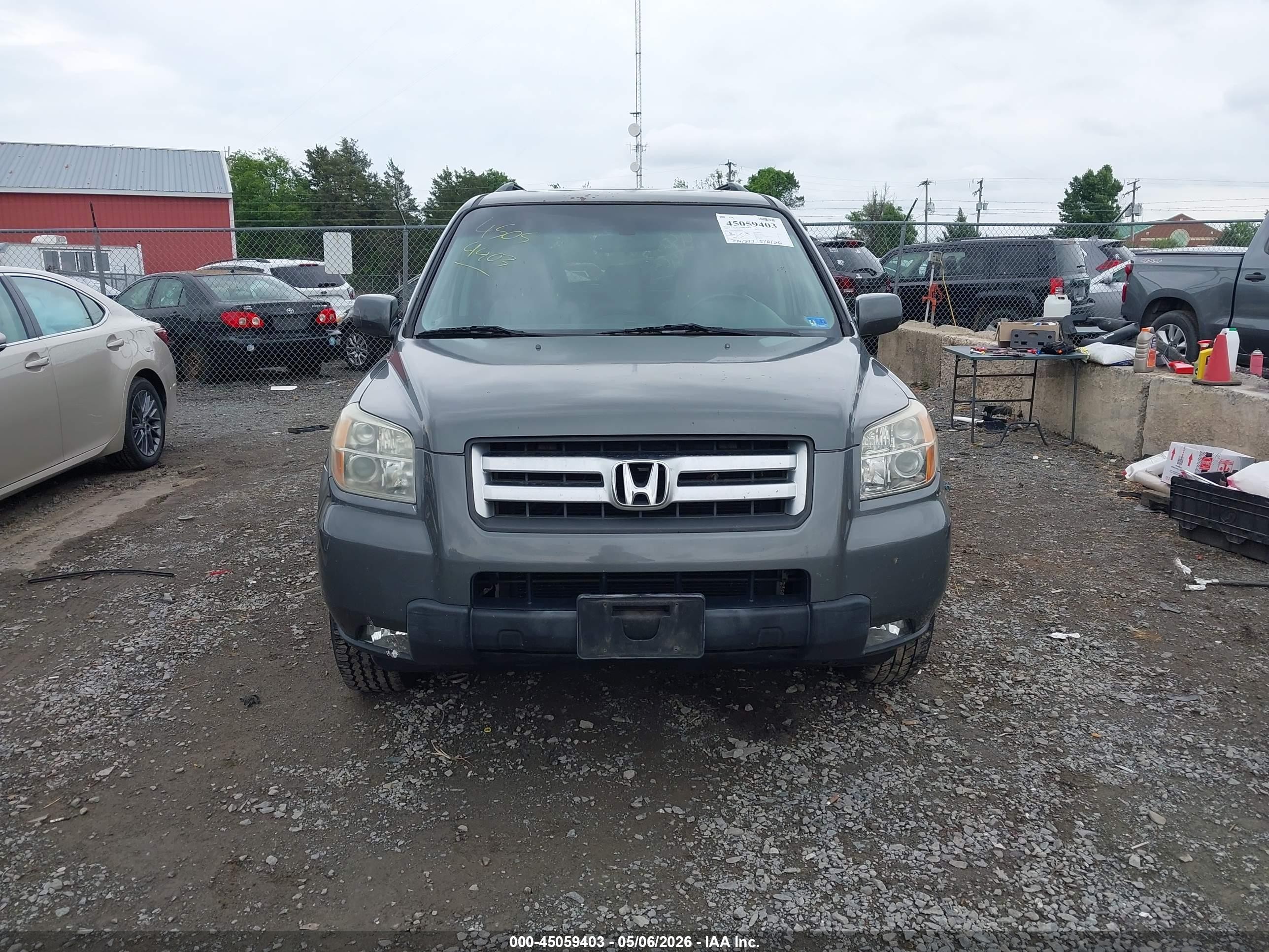 2007 Honda Pilot Ex-l Gray vin: 5FNYF28567B045968