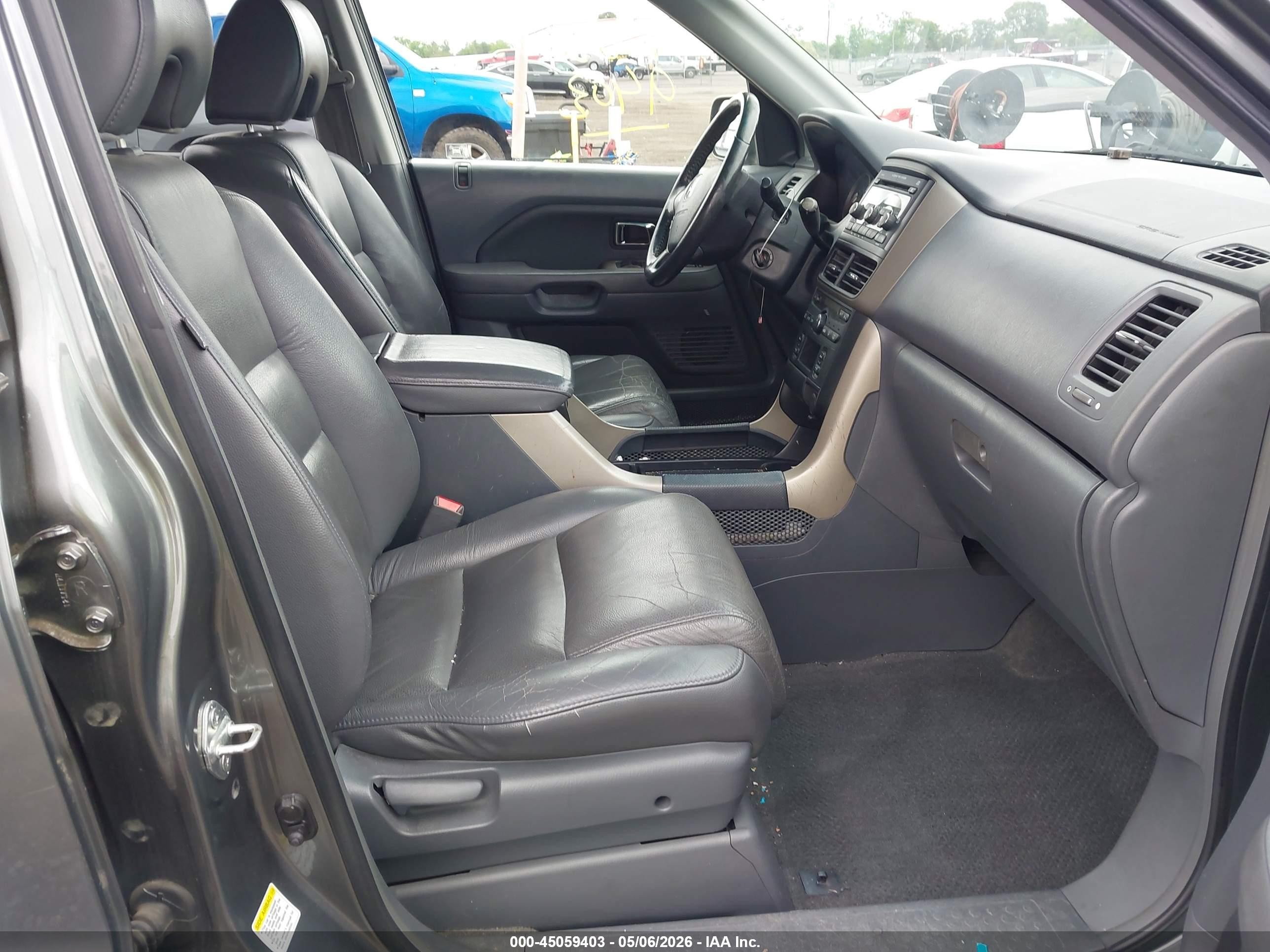 2007 Honda Pilot Ex-l Gray vin: 5FNYF28567B045968
