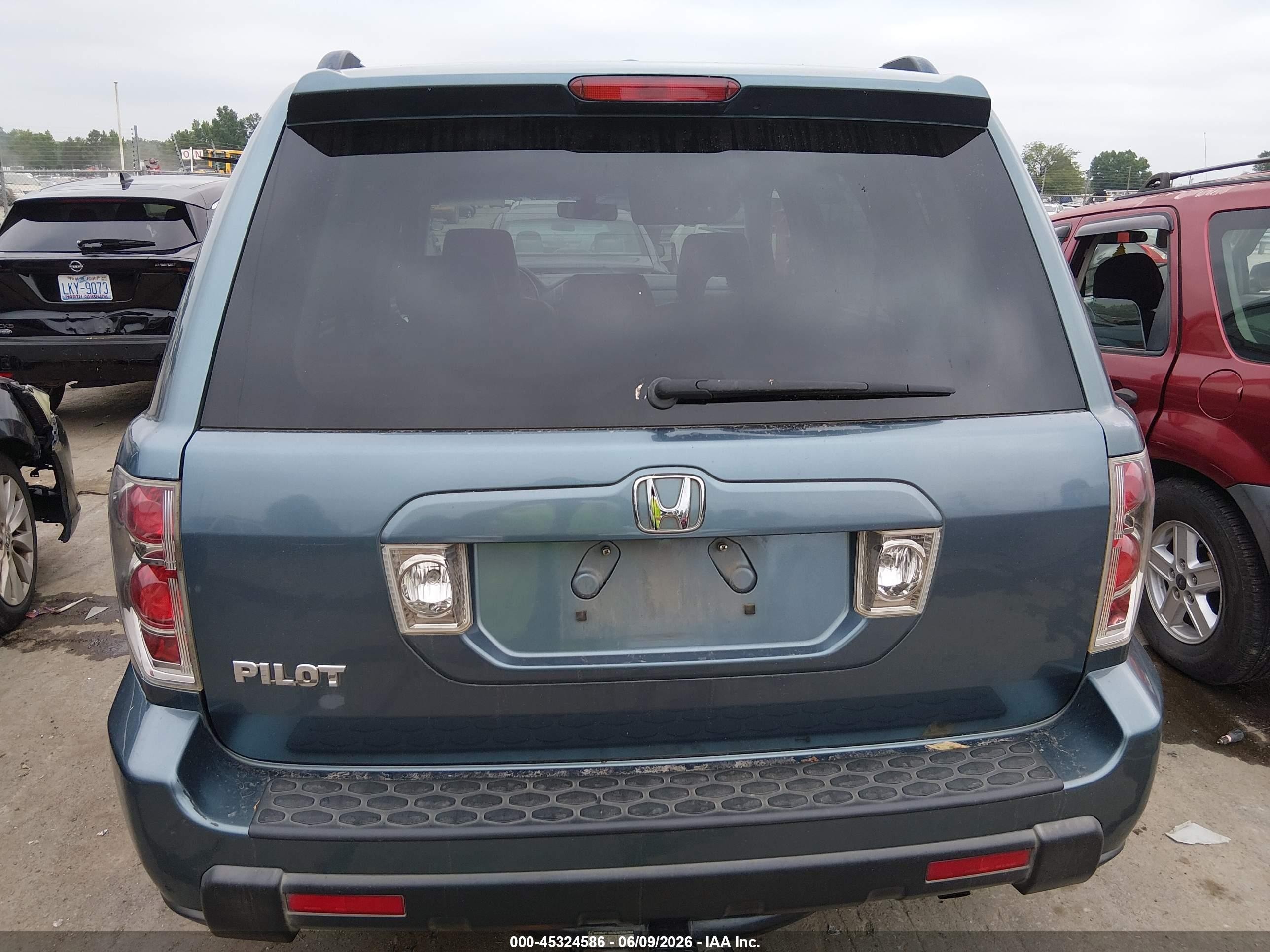 2007 Honda Pilot Ex-l Light Blue vin: 5FNYF28567B046246
