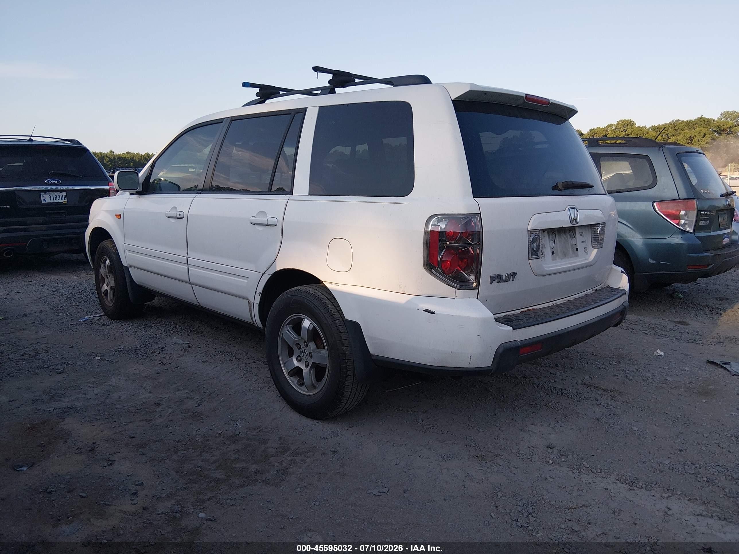2008 Honda Pilot Ex-l Белый vin: 5FNYF28568B006234