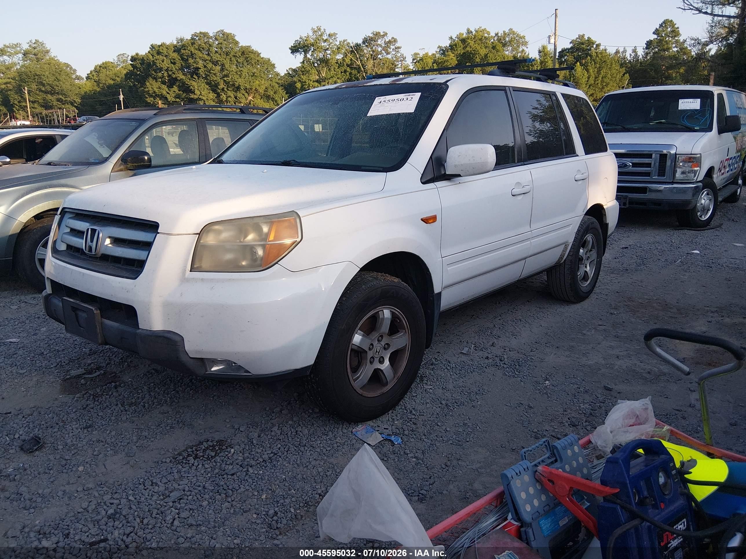 2008 Honda Pilot Ex-l Белый vin: 5FNYF28568B006234
