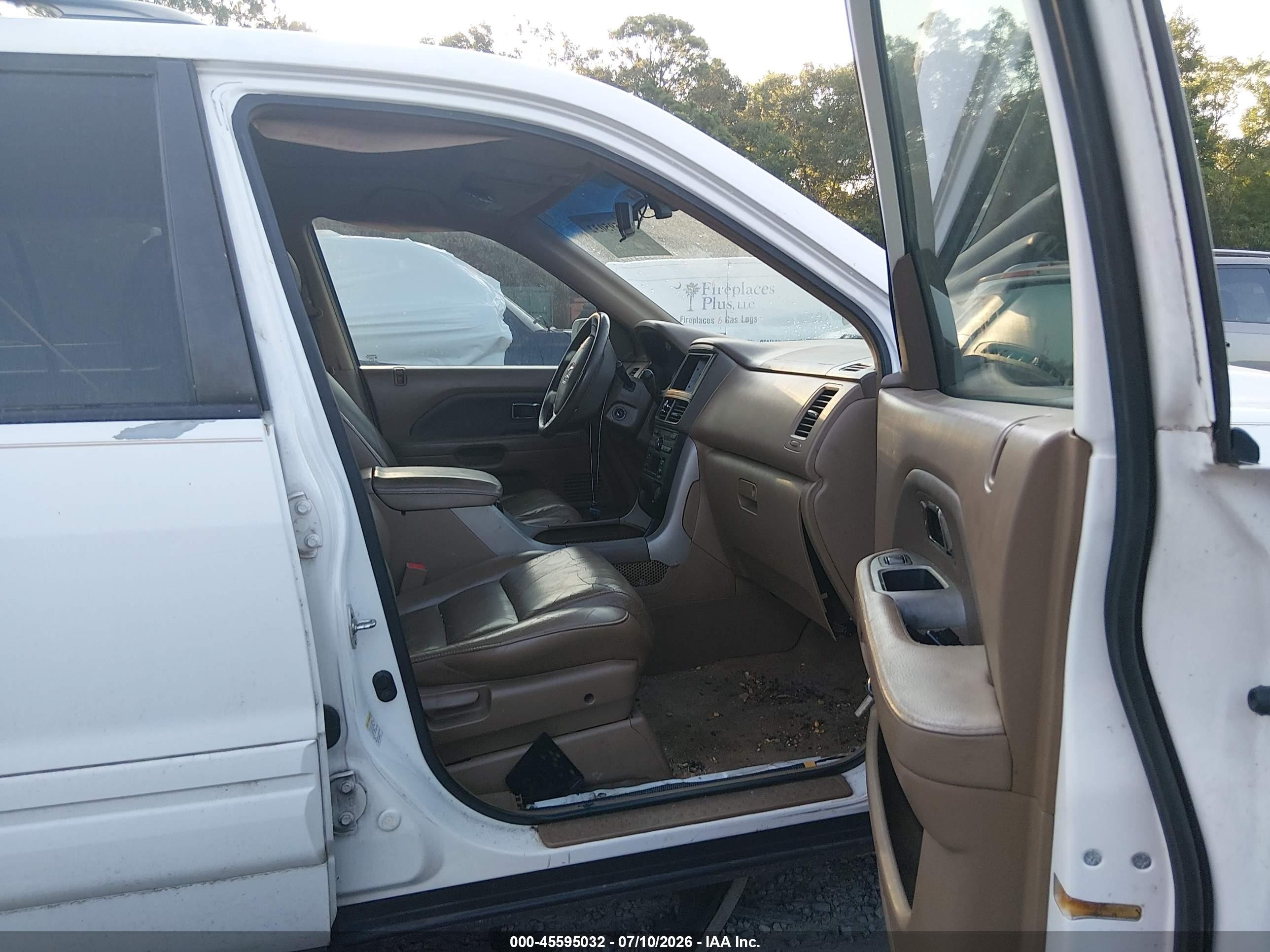 2008 Honda Pilot Ex-l Белый vin: 5FNYF28568B006234