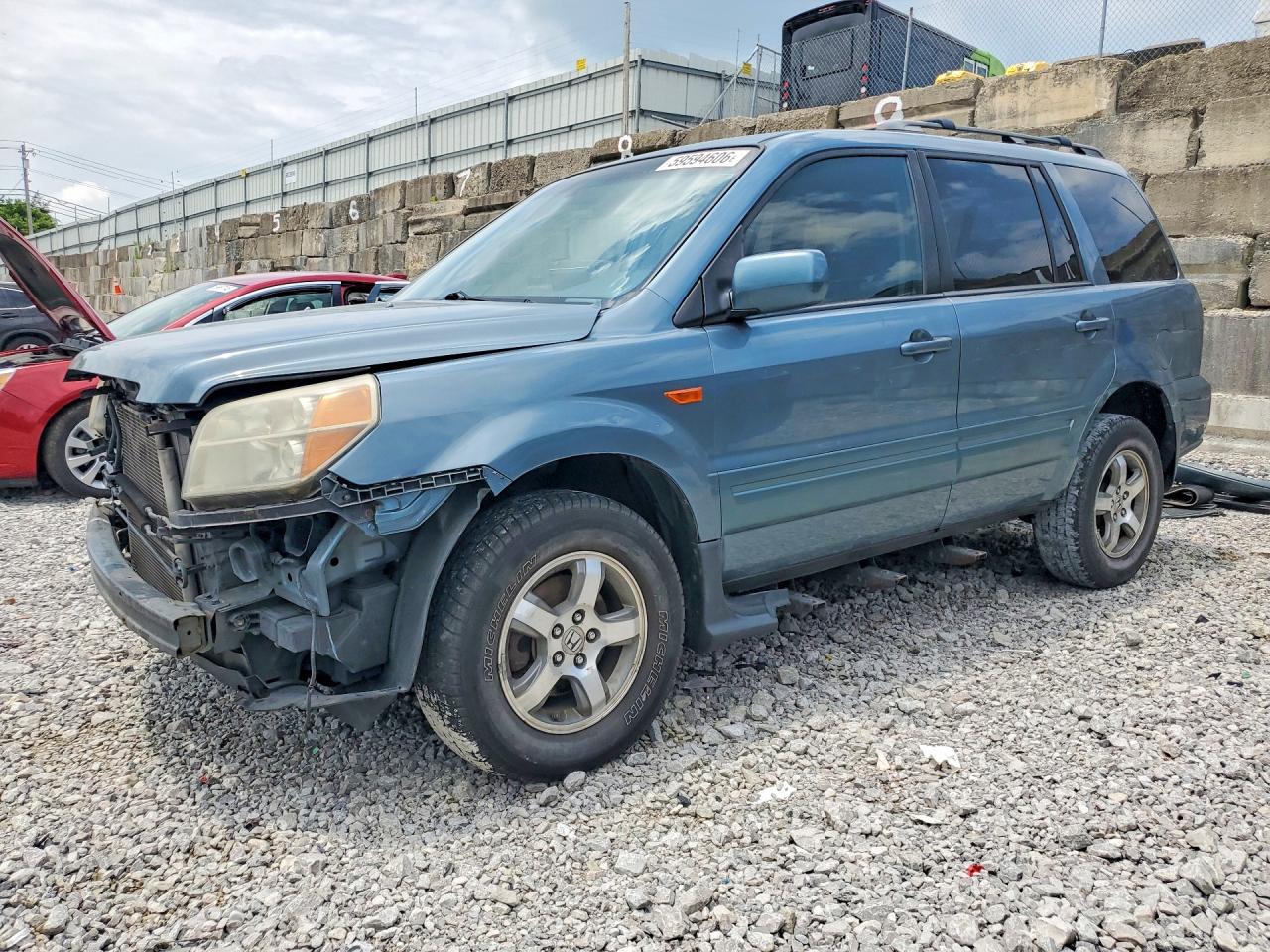 2006 Honda Pilot Ex Blue vin: 5FNYF28576B004005