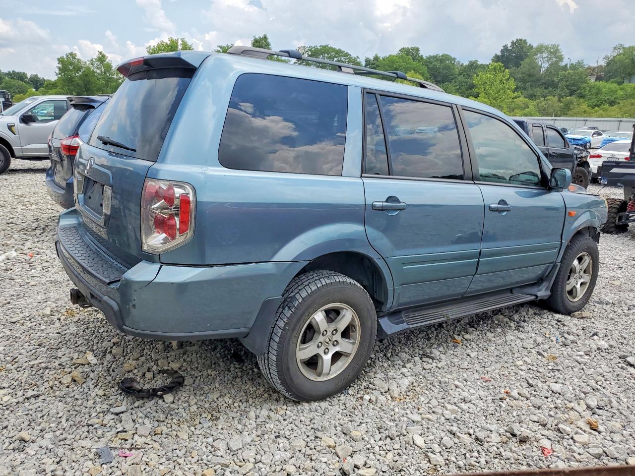 2006 Honda Pilot Ex Blue vin: 5FNYF28576B004005