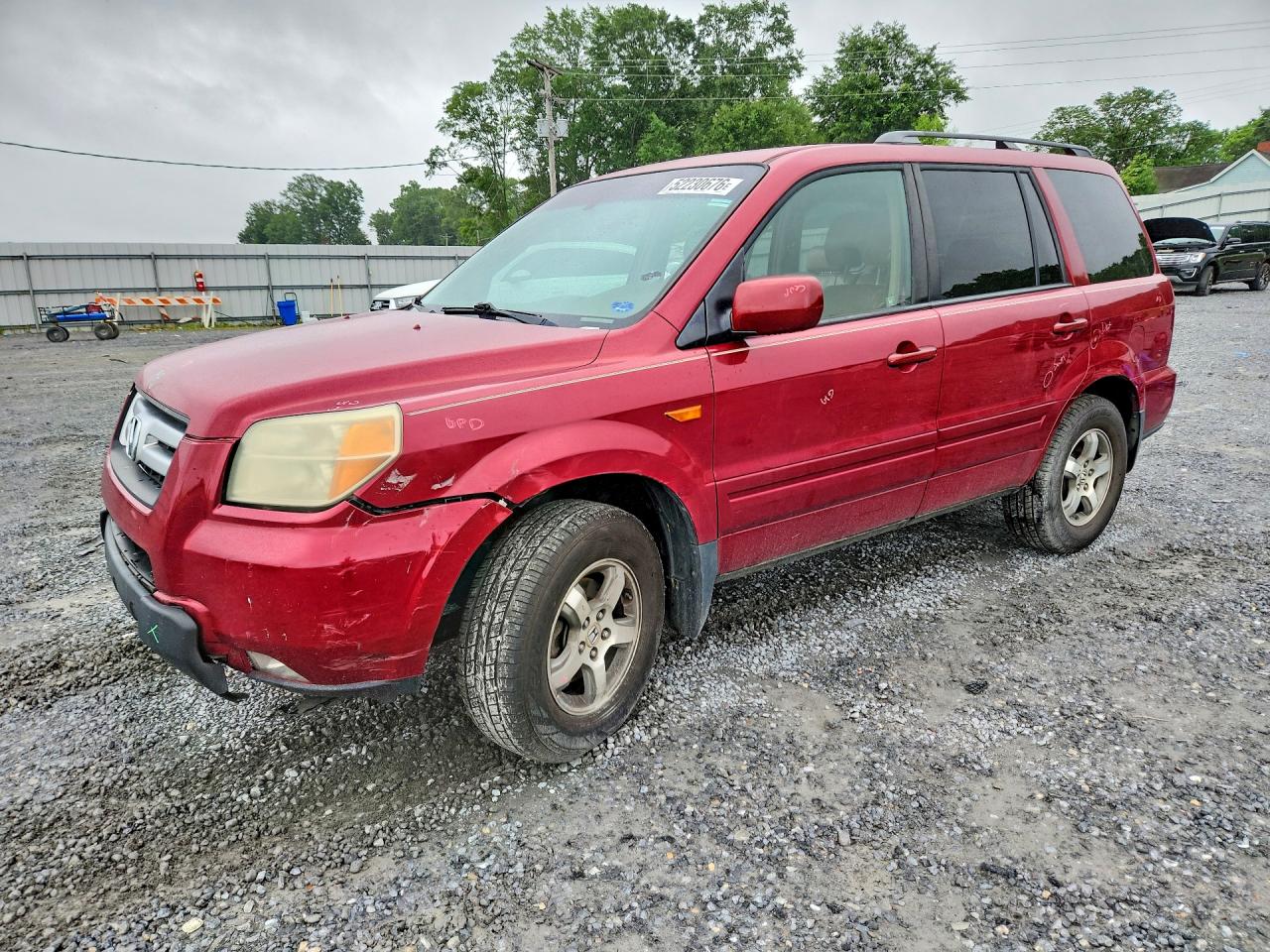 2006 Honda Pilot Ex Red vin: 5FNYF28576B013495