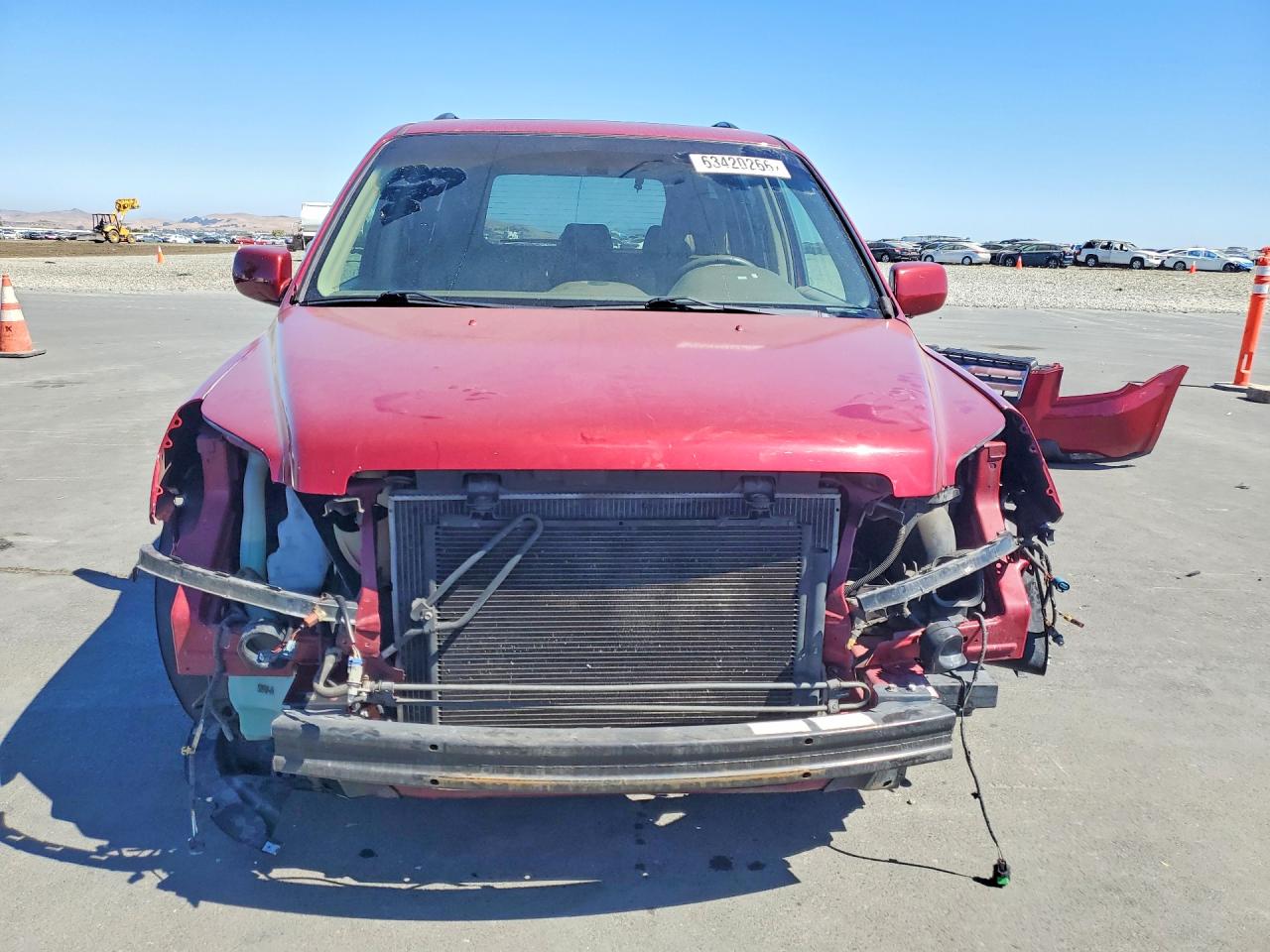 2006 Honda Pilot Ex Red vin: 5FNYF28576B018759