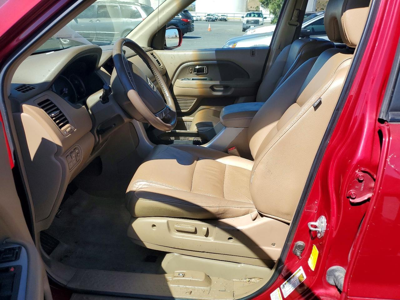 2006 Honda Pilot Ex Red vin: 5FNYF28576B018759