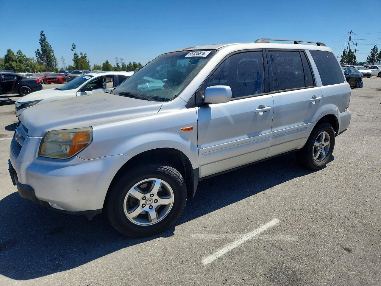 2006 Honda Pilot Ex Silver vin: 5FNYF28576B027221