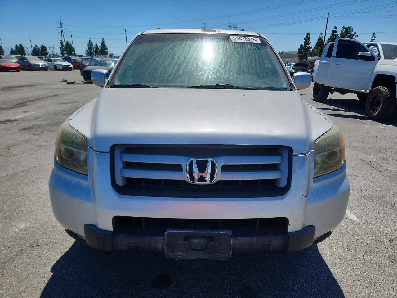 2006 Honda Pilot Ex Silver vin: 5FNYF28576B027221