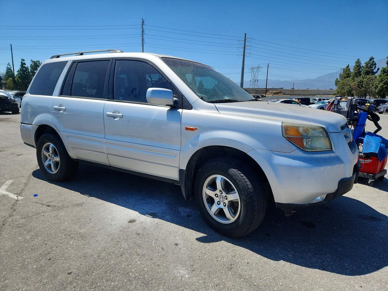 2006 Honda Pilot Ex Silver vin: 5FNYF28576B027221