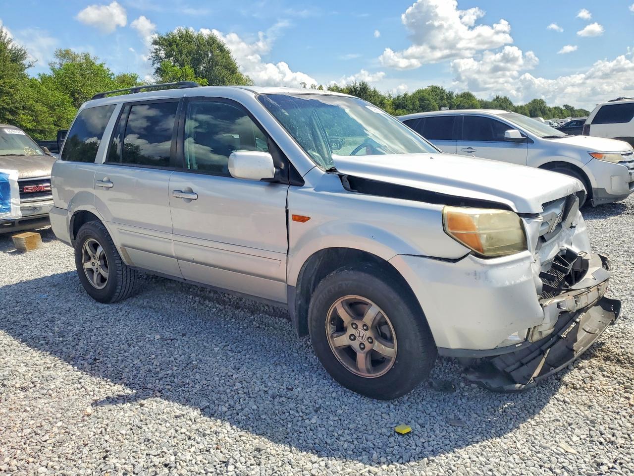 2006 Honda Pilot Ex Silver vin: 5FNYF28576B027655