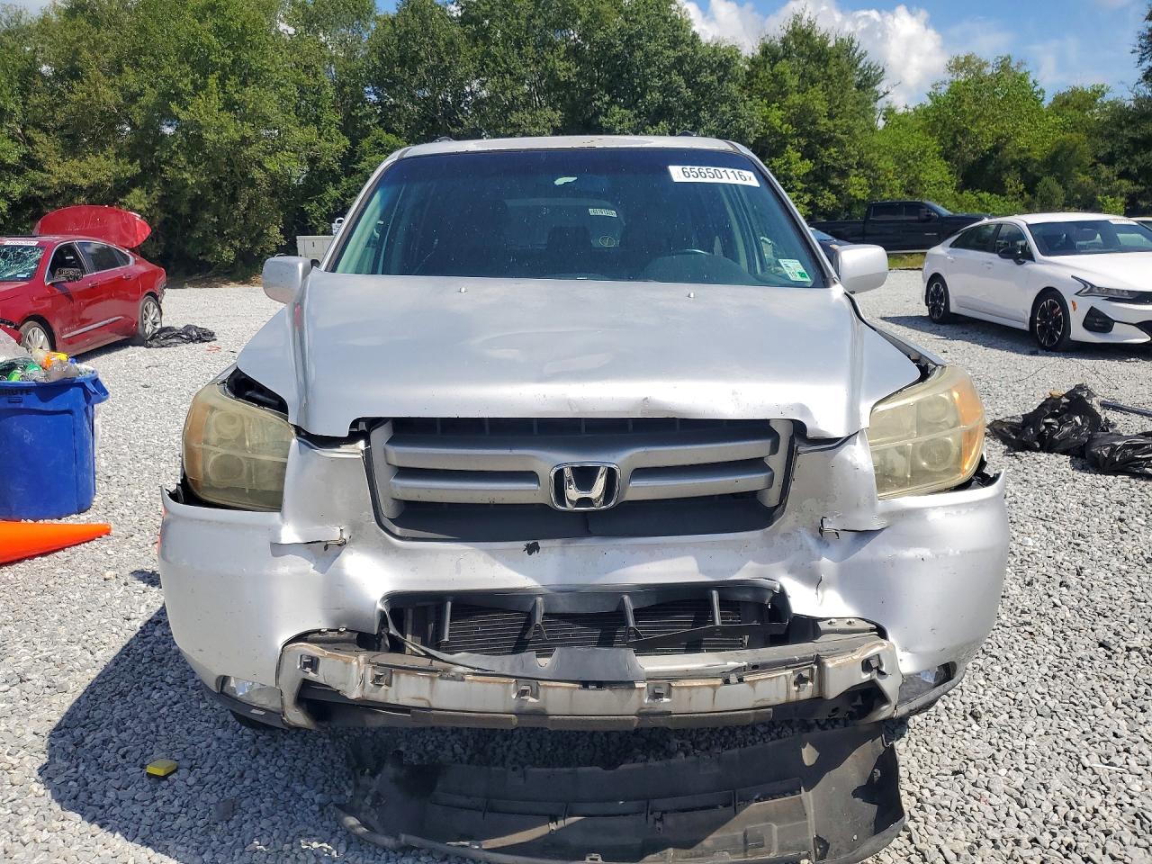 2006 Honda Pilot Ex Silver vin: 5FNYF28576B027655