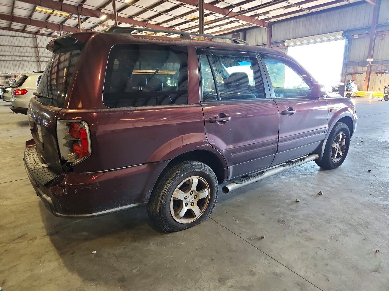 2007 Honda Pilot Exl Burgundy vin: 5FNYF28577B001686