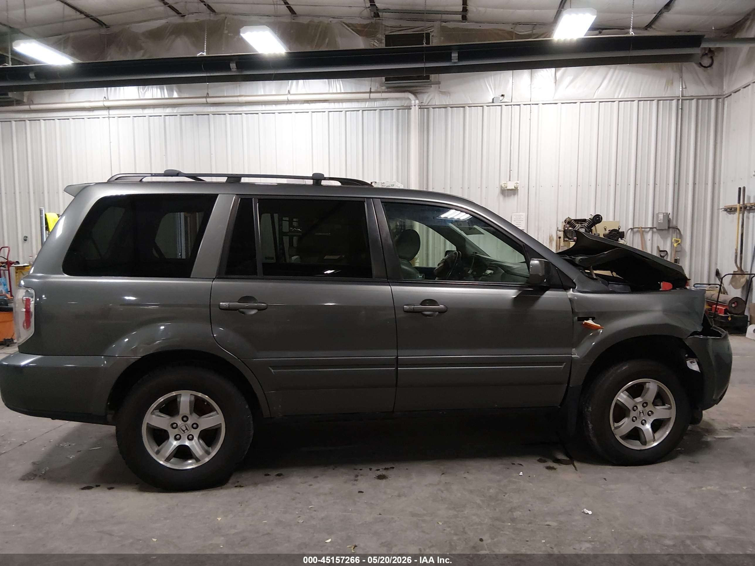 2007 Honda Pilot Ex-l Gray vin: 5FNYF28577B002398