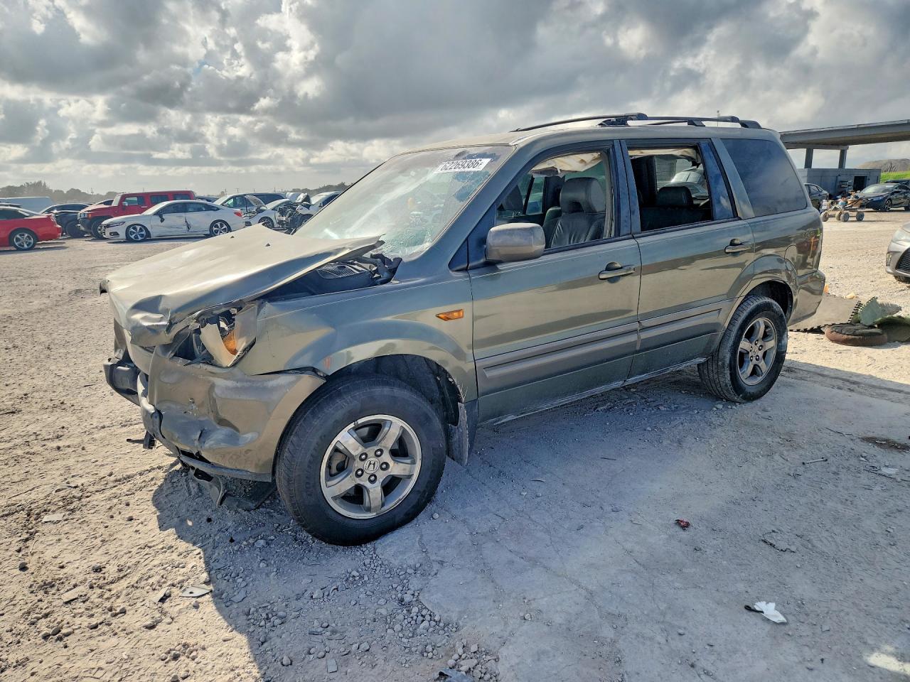 2007 Honda Pilot Exl Green vin: 5FNYF28577B030279