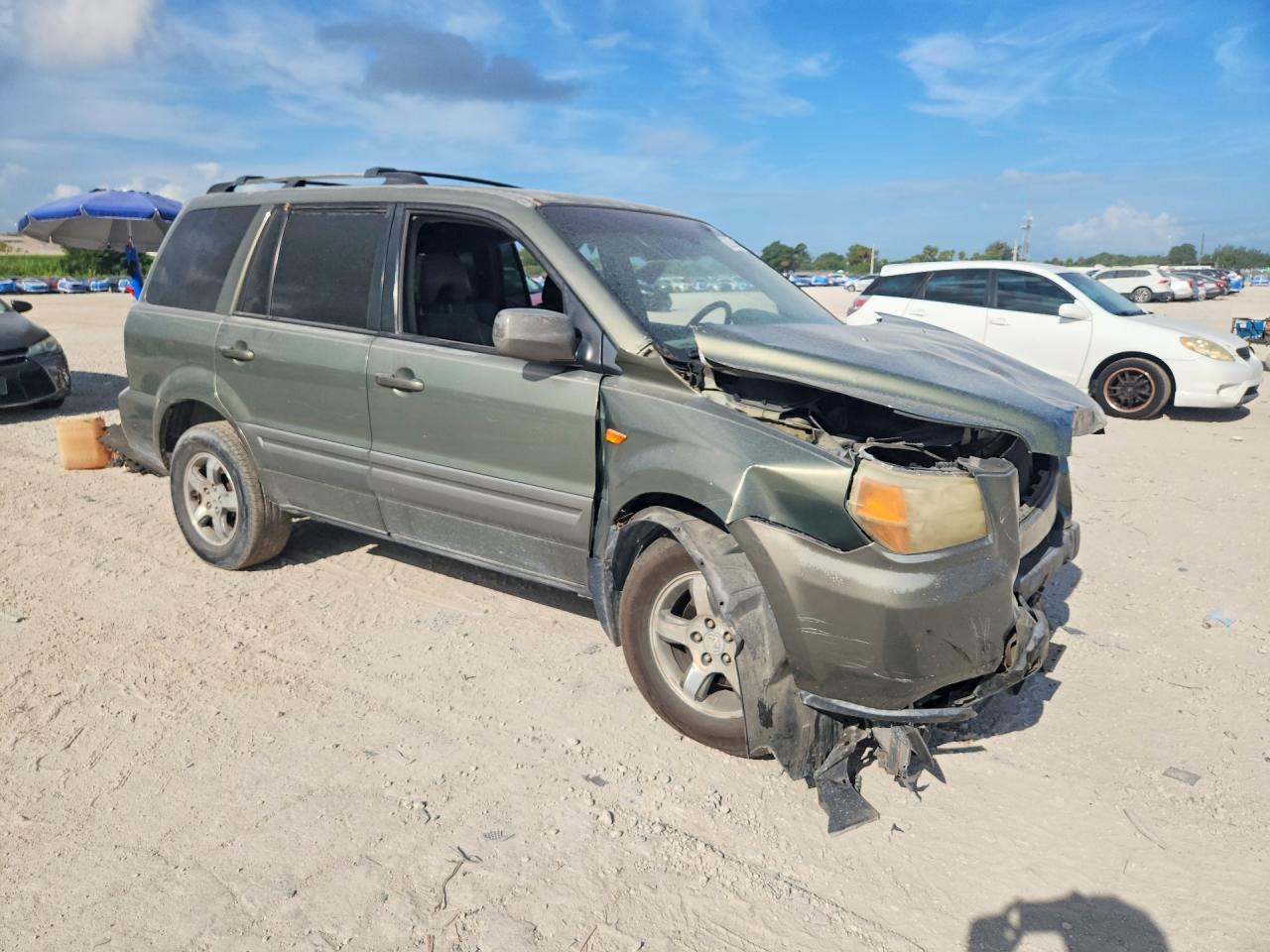 2007 Honda Pilot Exl Green vin: 5FNYF28577B030279