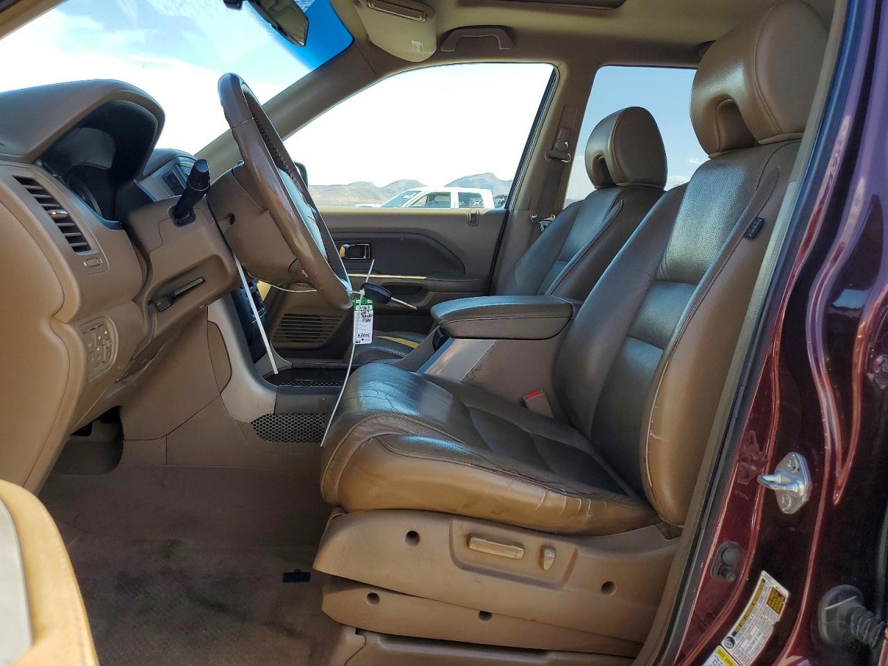 2007 Honda Pilot Exl Бордовый vin: 5FNYF28577B040049