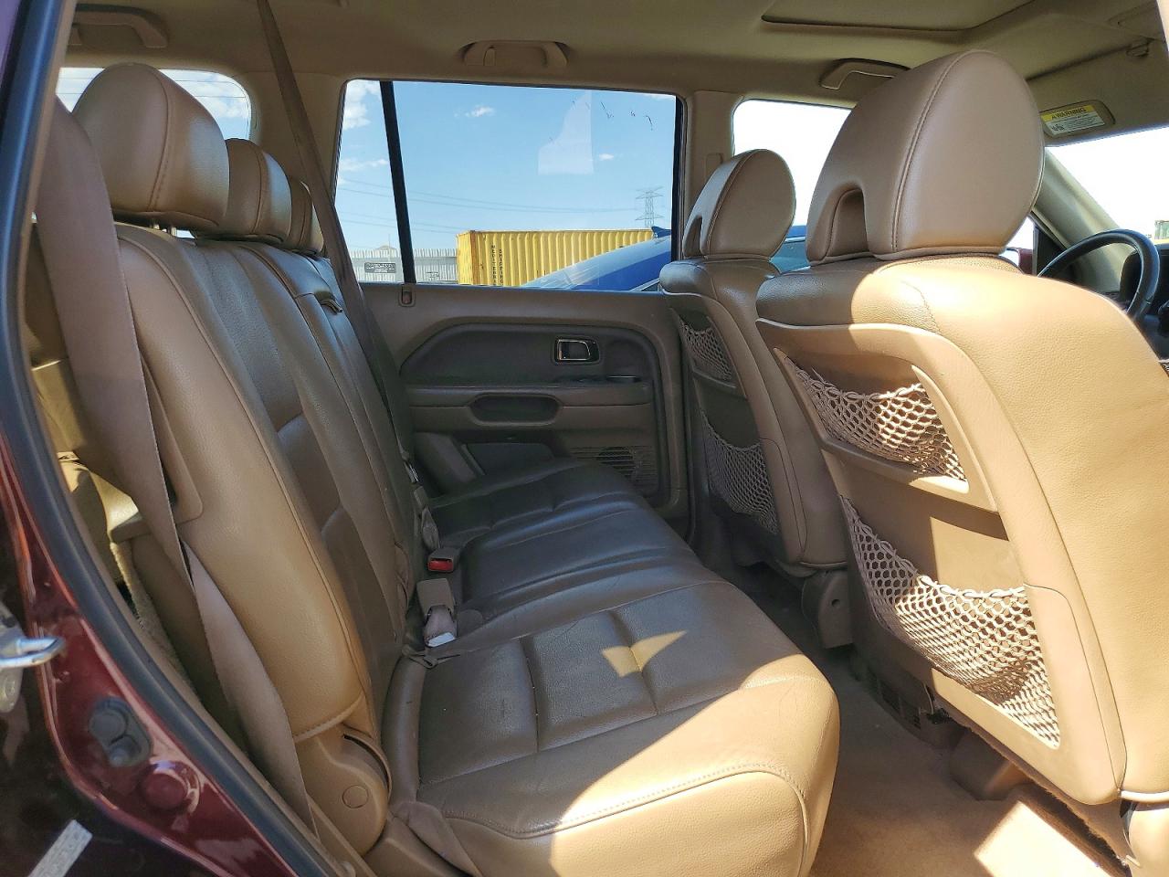 2007 Honda Pilot Exl Бордовый vin: 5FNYF28577B040049