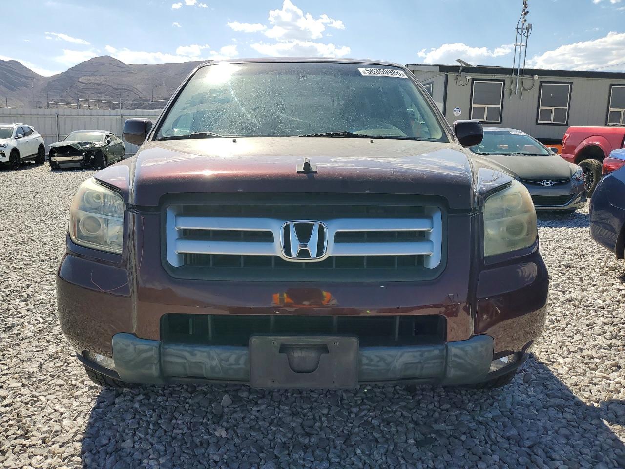 2007 Honda Pilot Exl Бордовый vin: 5FNYF28577B040049