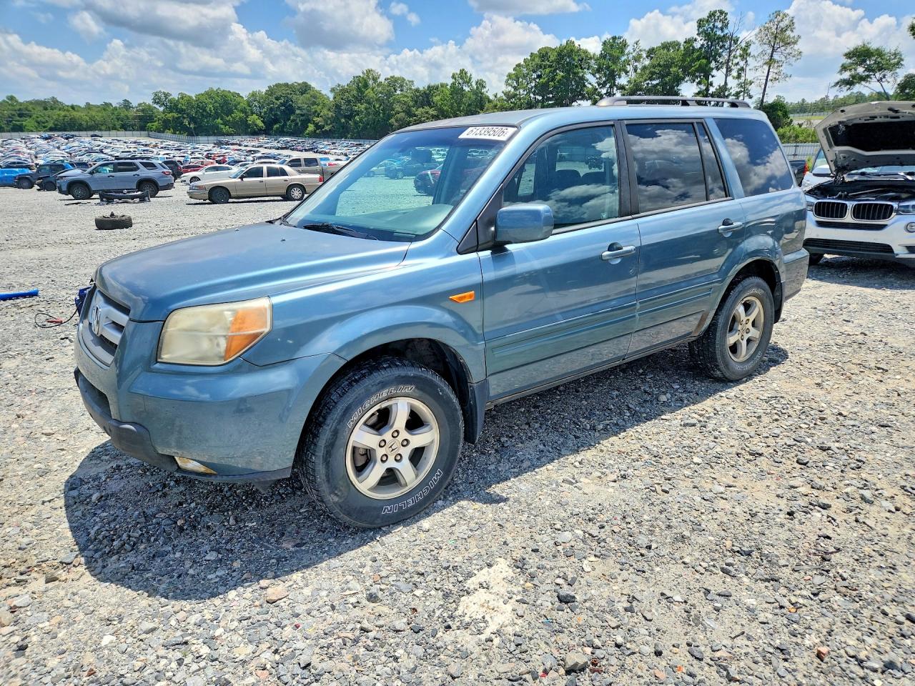 2008 Honda Pilot Exl Turquoise vin: 5FNYF28578B017825
