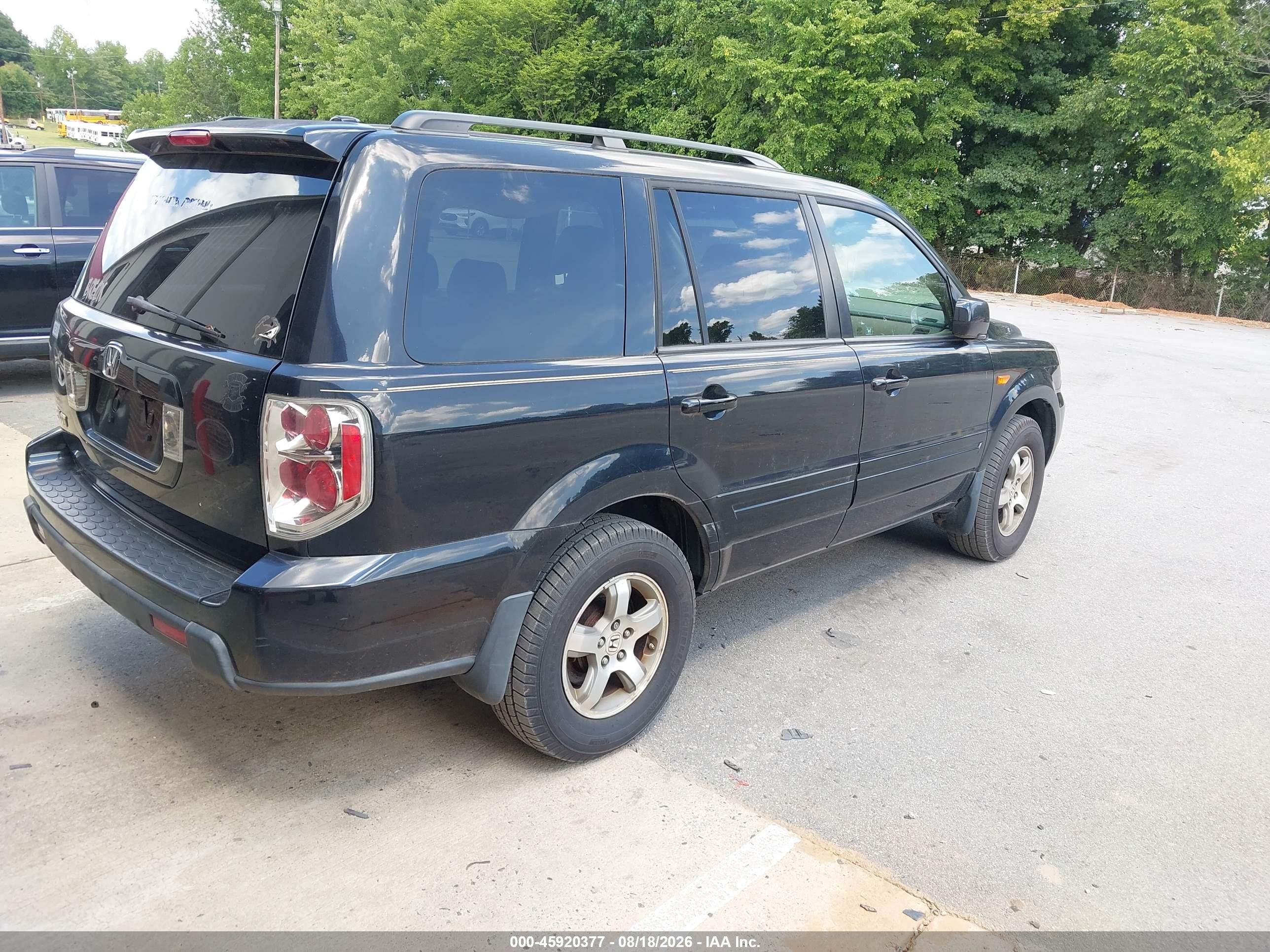 2006 Honda Pilot Ex-l Черный vin: 5FNYF28586B013716