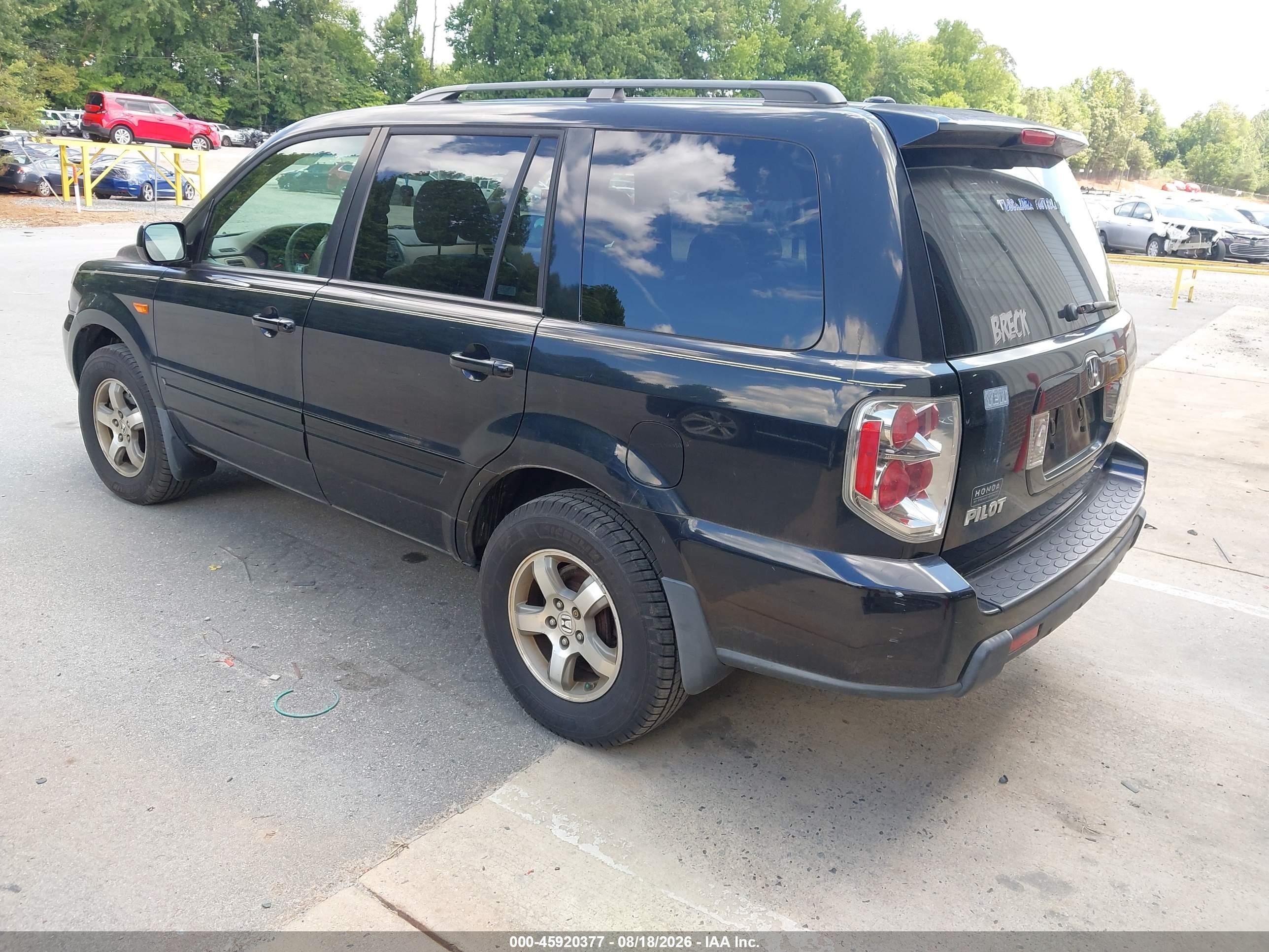 2006 Honda Pilot Ex-l Черный vin: 5FNYF28586B013716
