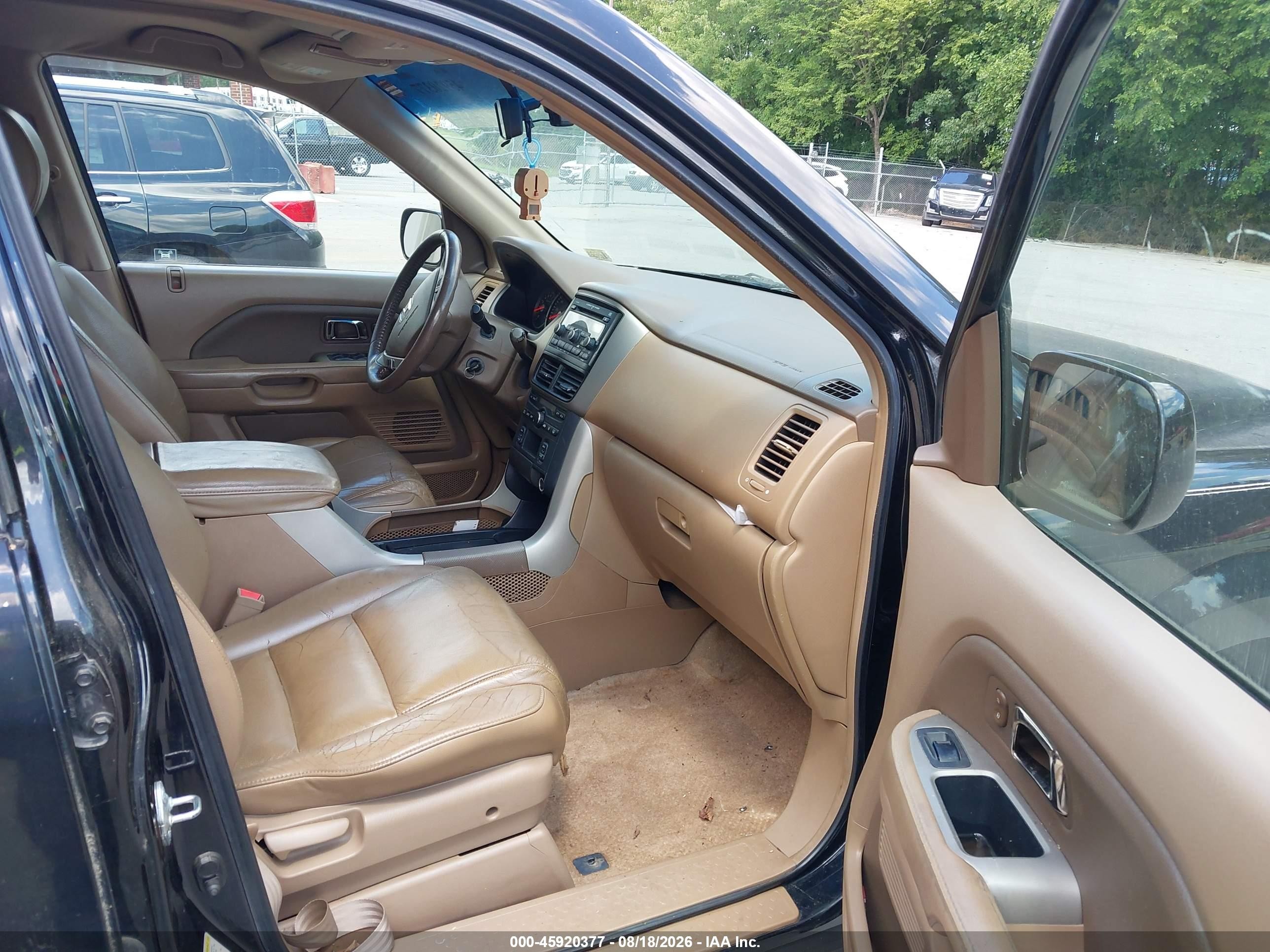 2006 Honda Pilot Ex-l Черный vin: 5FNYF28586B013716