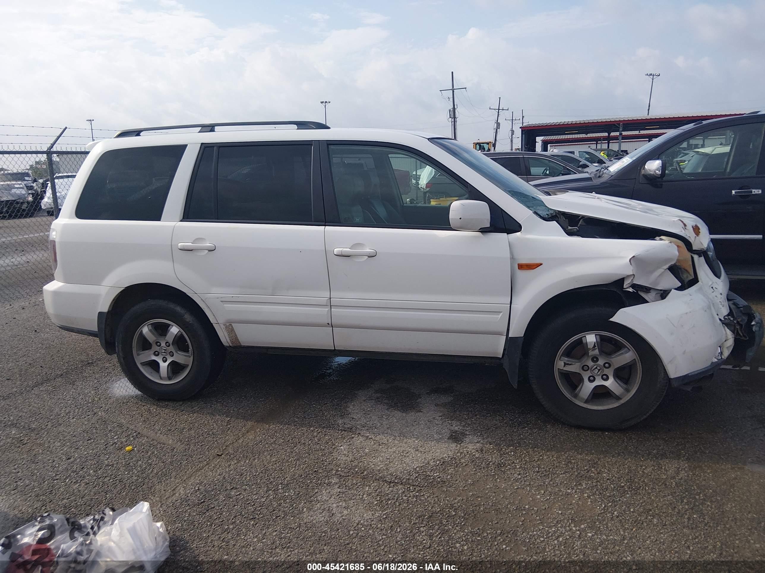 2006 Honda Pilot Ex-l Белый vin: 5FNYF28586B019306