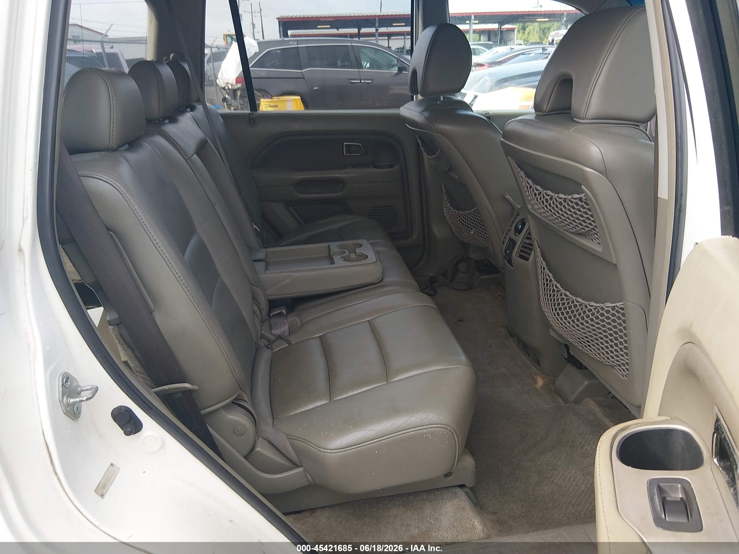 2006 Honda Pilot Ex-l Белый vin: 5FNYF28586B019306