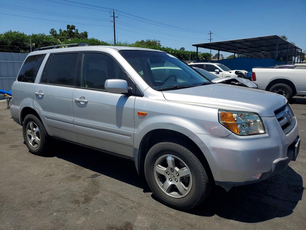 2006 Honda Pilot Ex Silver vin: 5FNYF28586B021492
