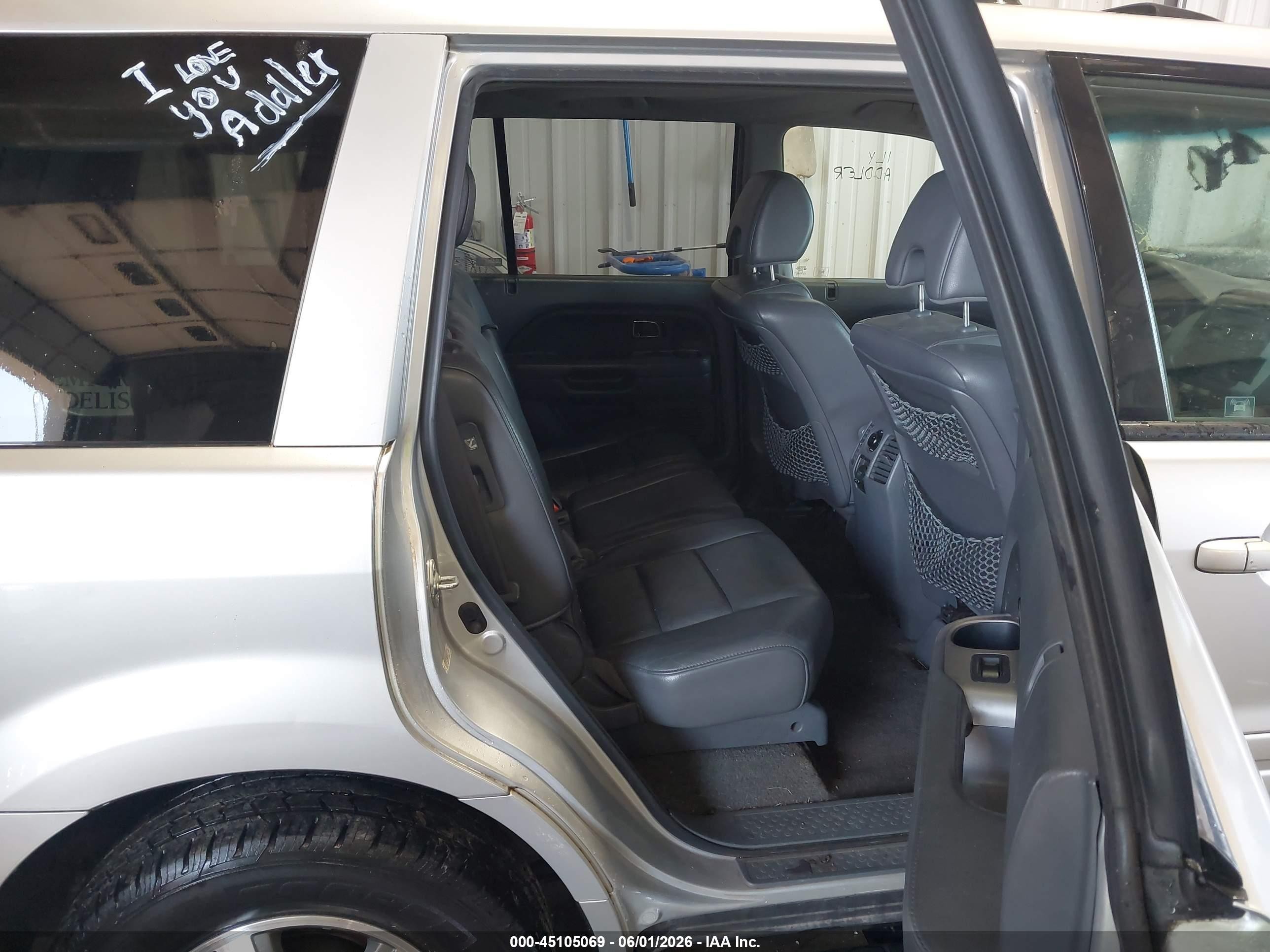 2007 Honda Pilot Ex-l Silver vin: 5FNYF28587B016455