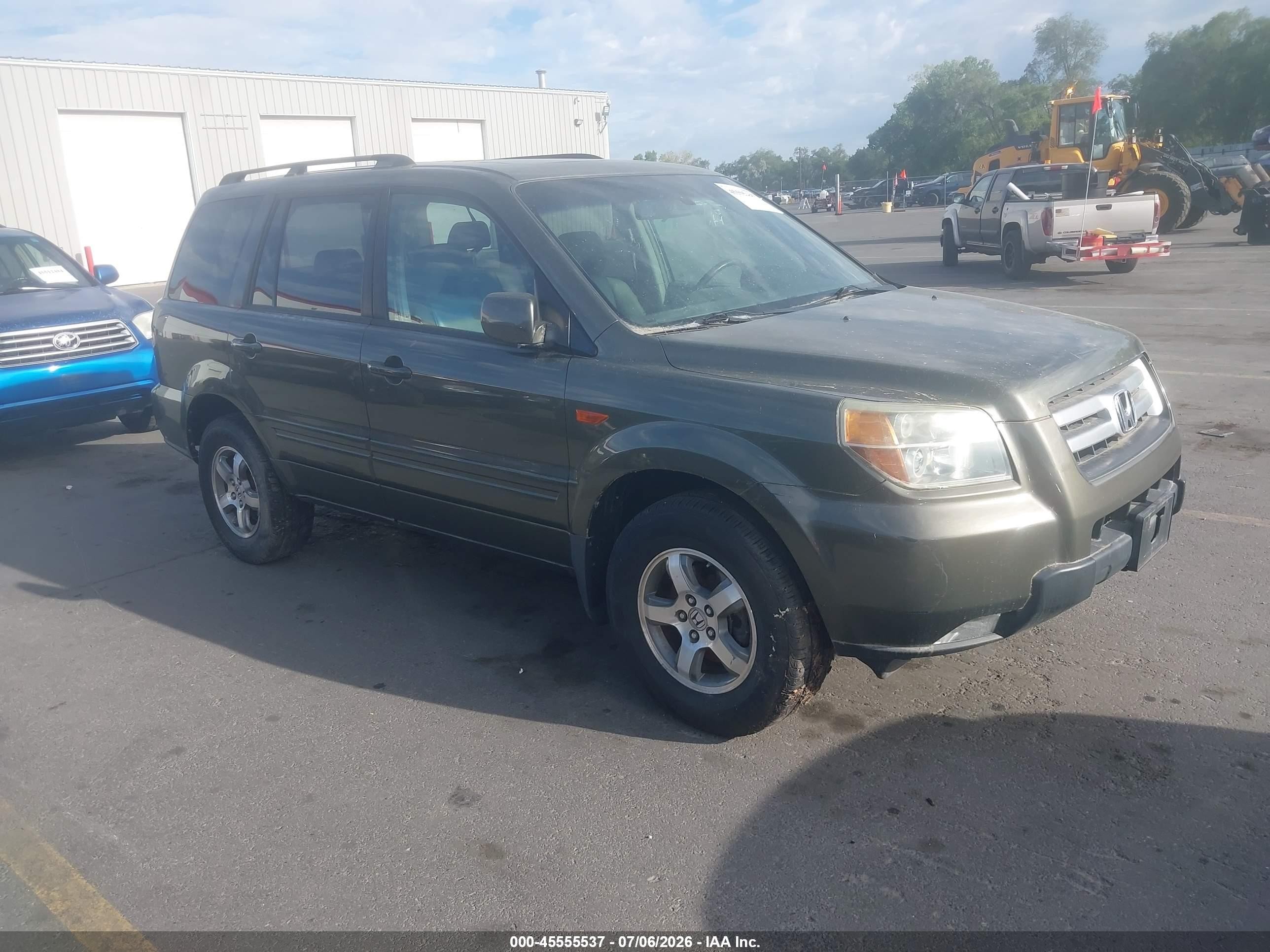 2006 Honda Pilot Ex-l Green vin: 5FNYF28596B002479