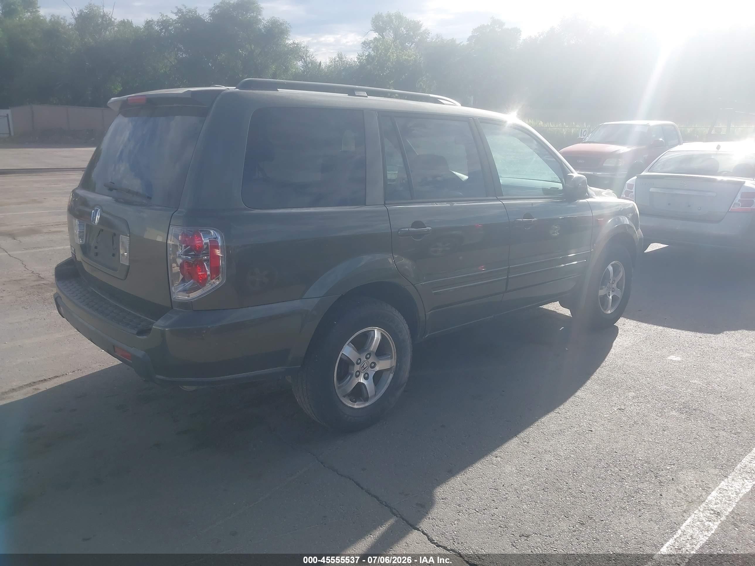 2006 Honda Pilot Ex-l Green vin: 5FNYF28596B002479