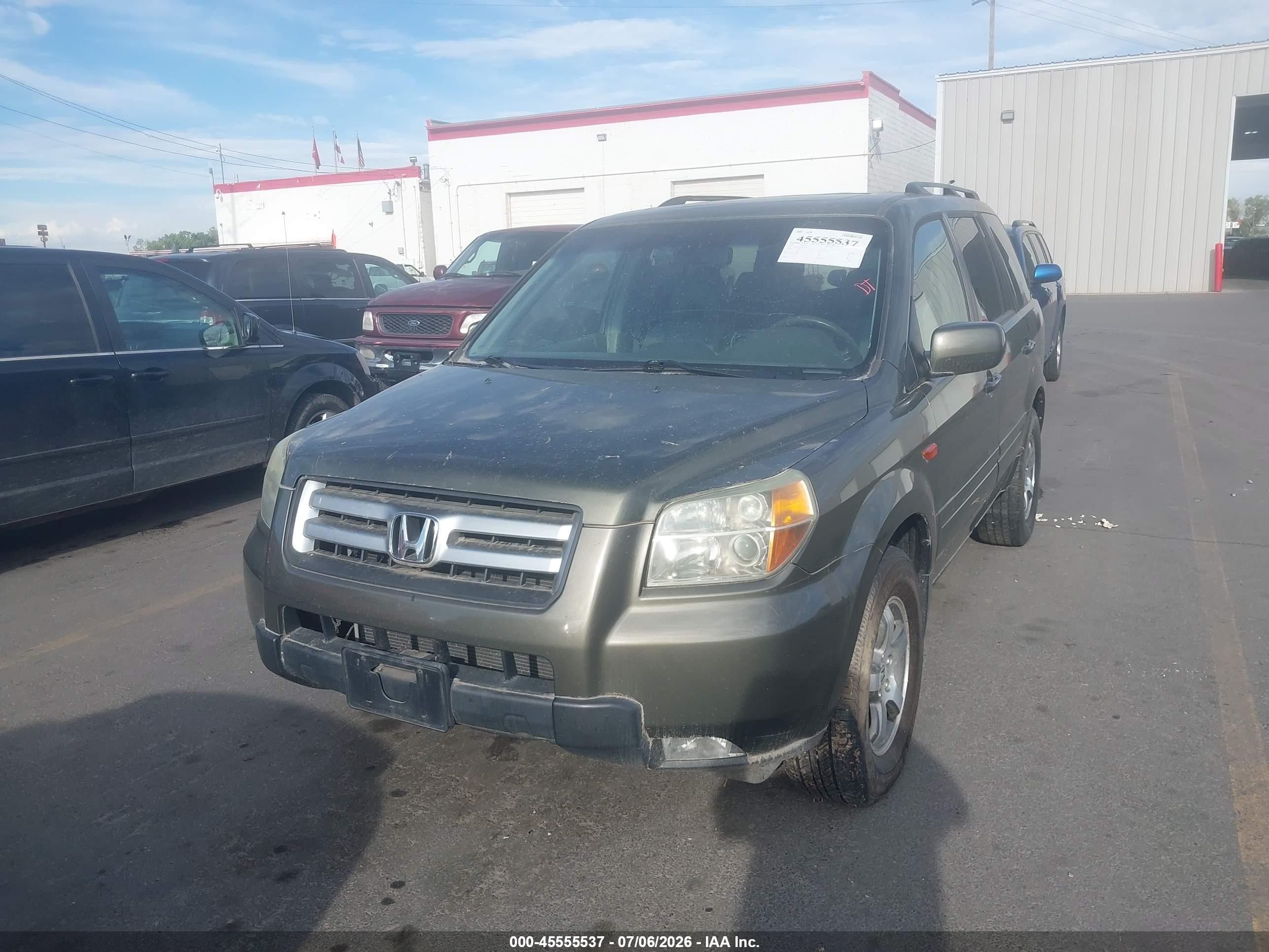 2006 Honda Pilot Ex-l Green vin: 5FNYF28596B002479