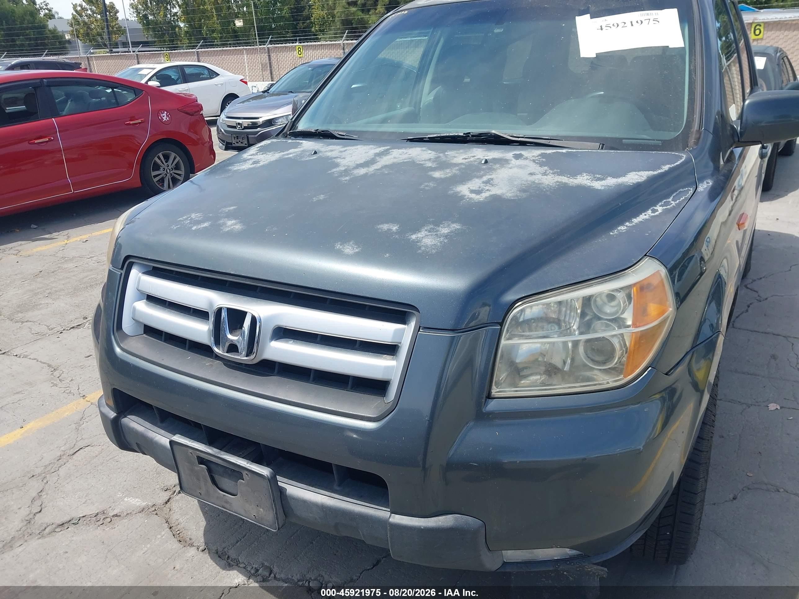 2006 Honda Pilot Ex-l Серый vin: 5FNYF28596B022893