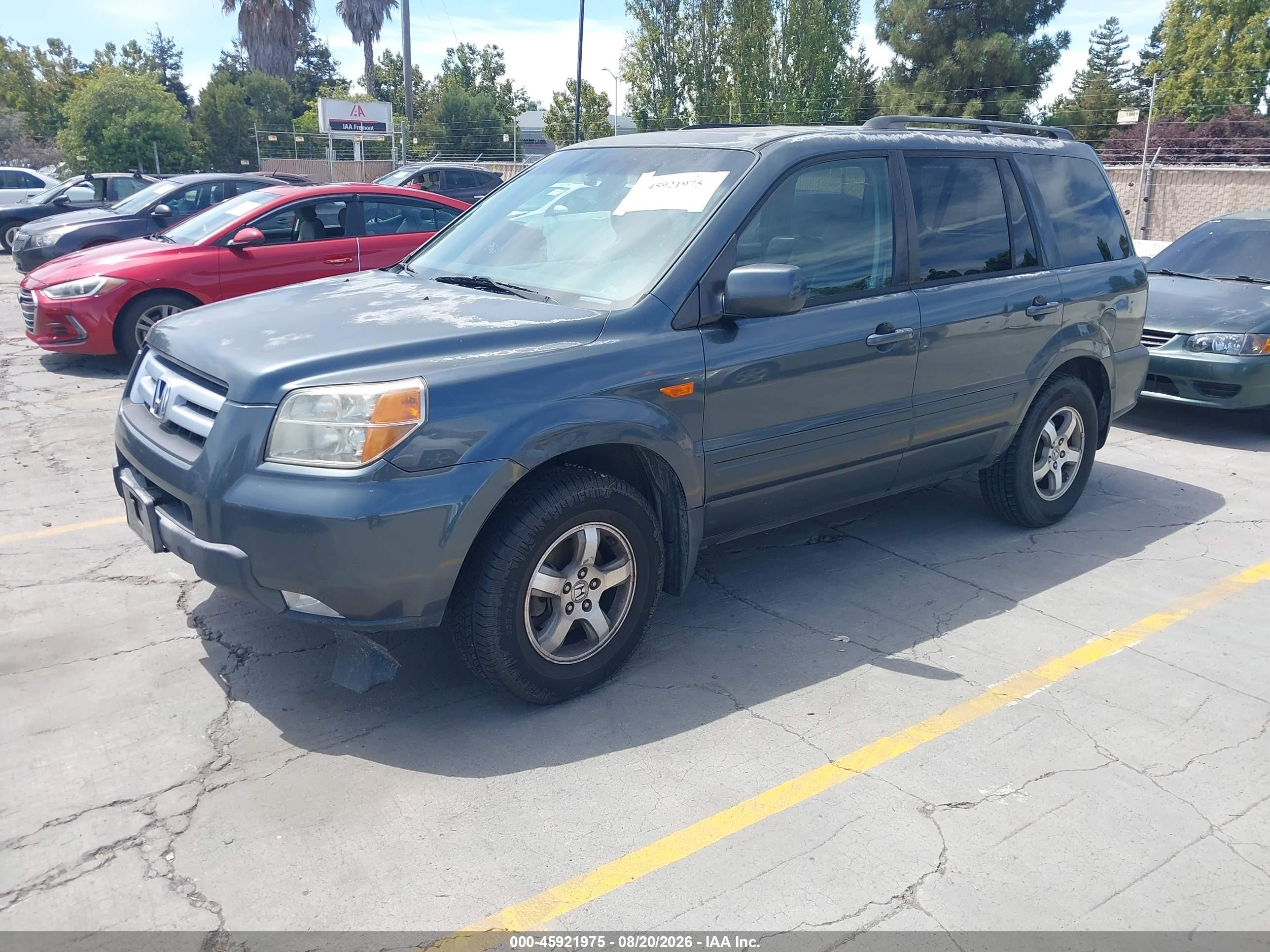 2006 Honda Pilot Ex-l Серый vin: 5FNYF28596B022893