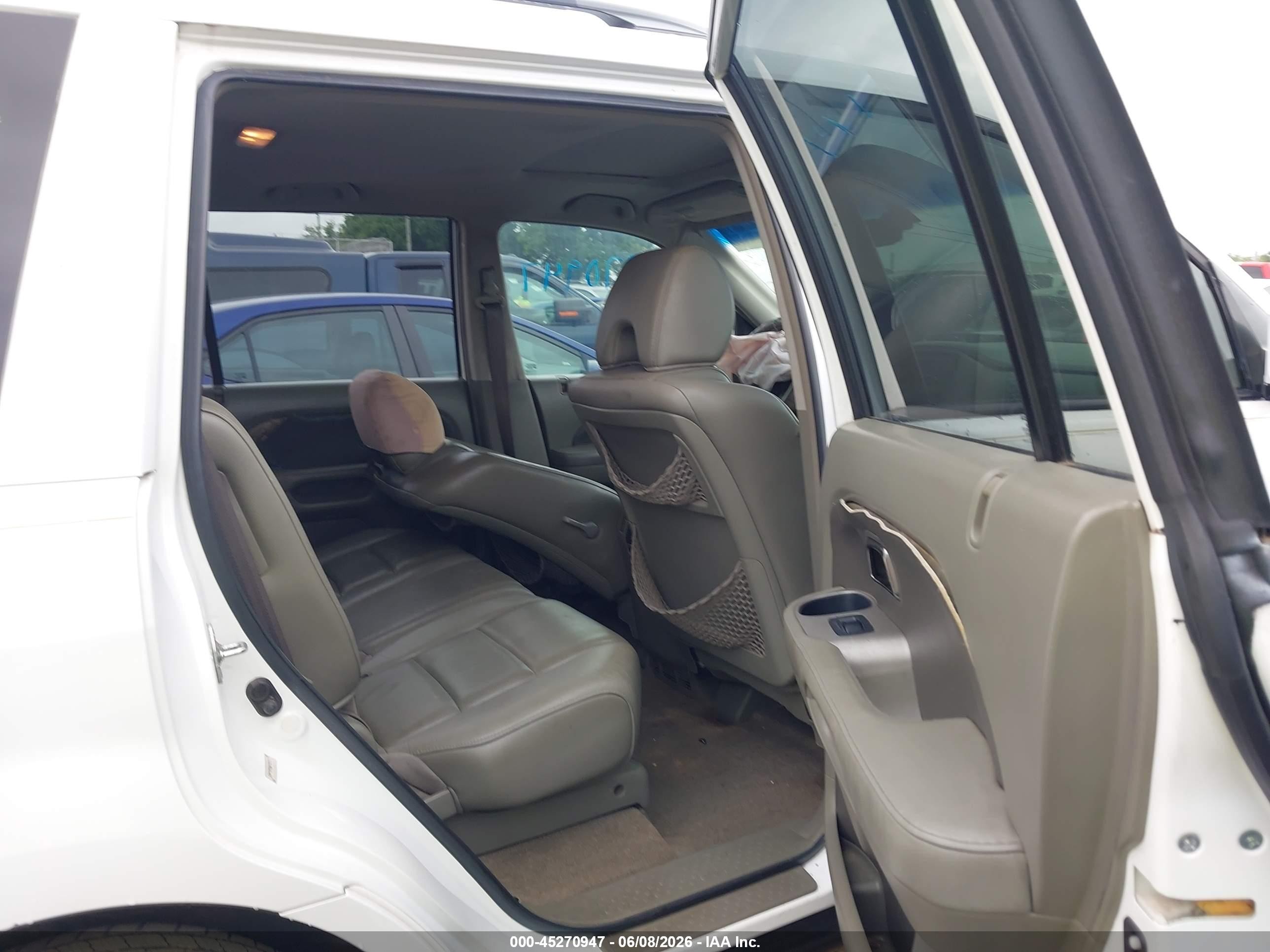 2006 Honda Pilot Ex-l White vin: 5FNYF28596B052217