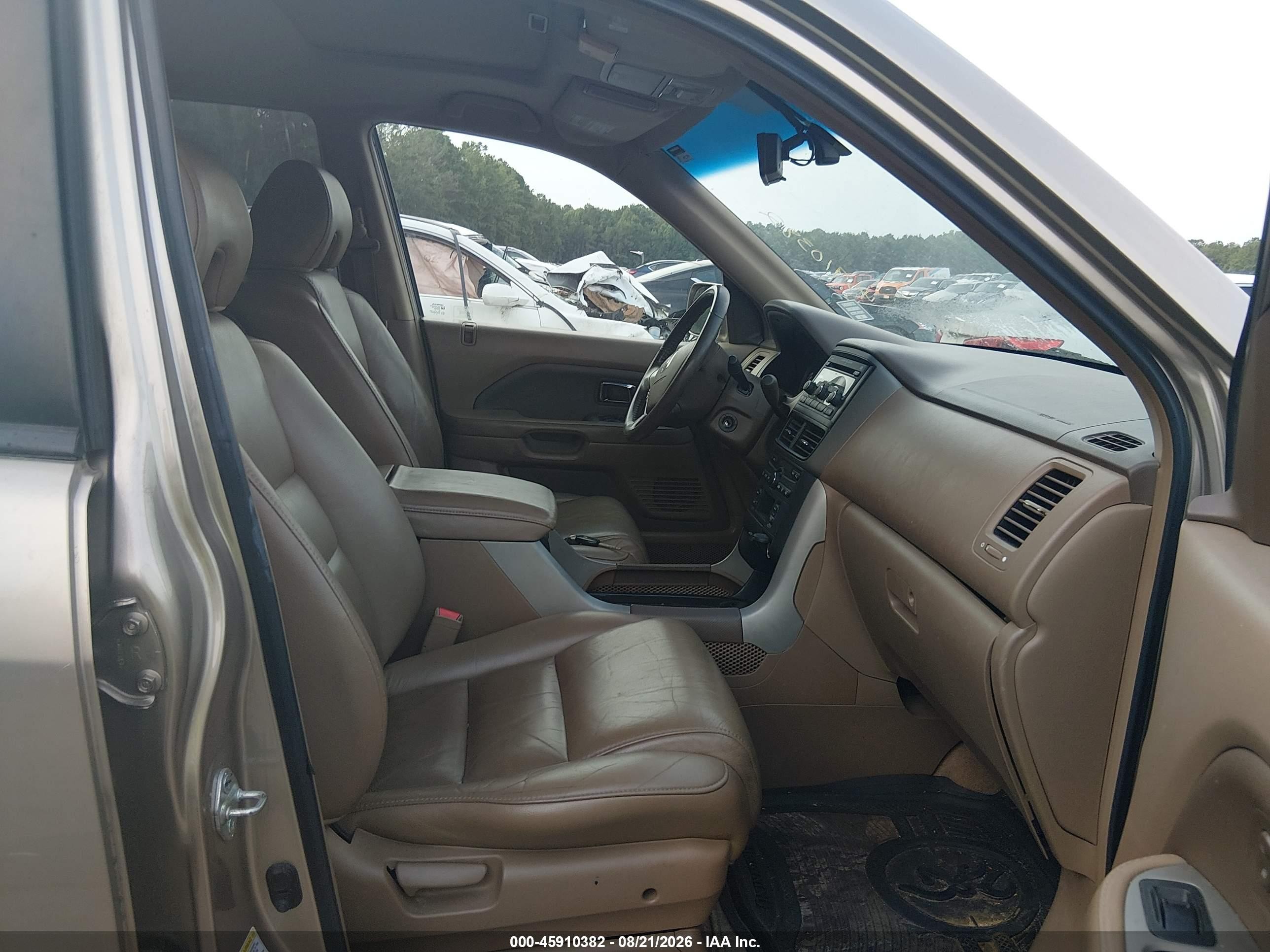 2007 Honda Pilot Ex-l Gold vin: 5FNYF28597B000152