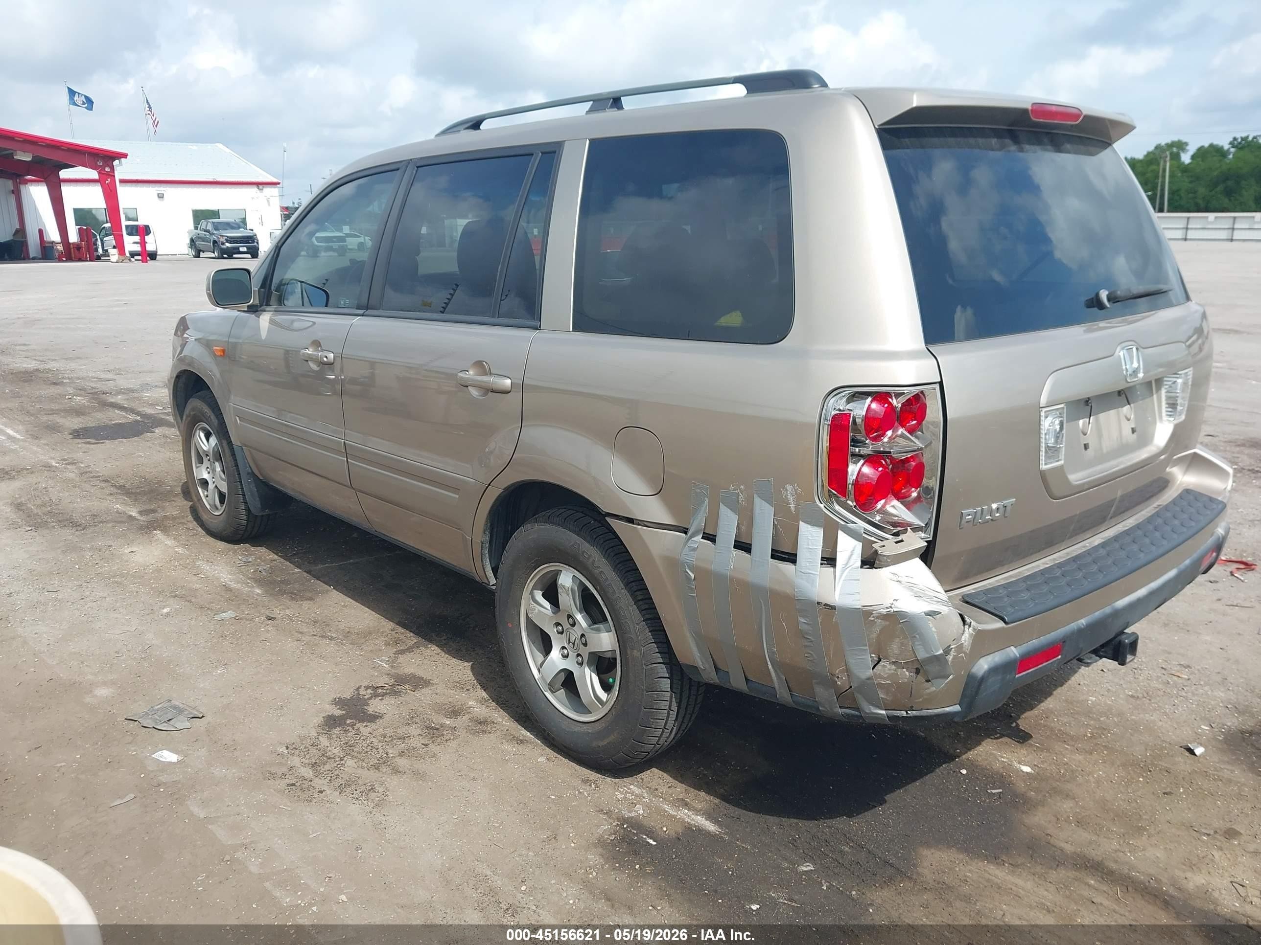 2007 Honda Pilot Ex-l Золотой vin: 5FNYF28597B016254